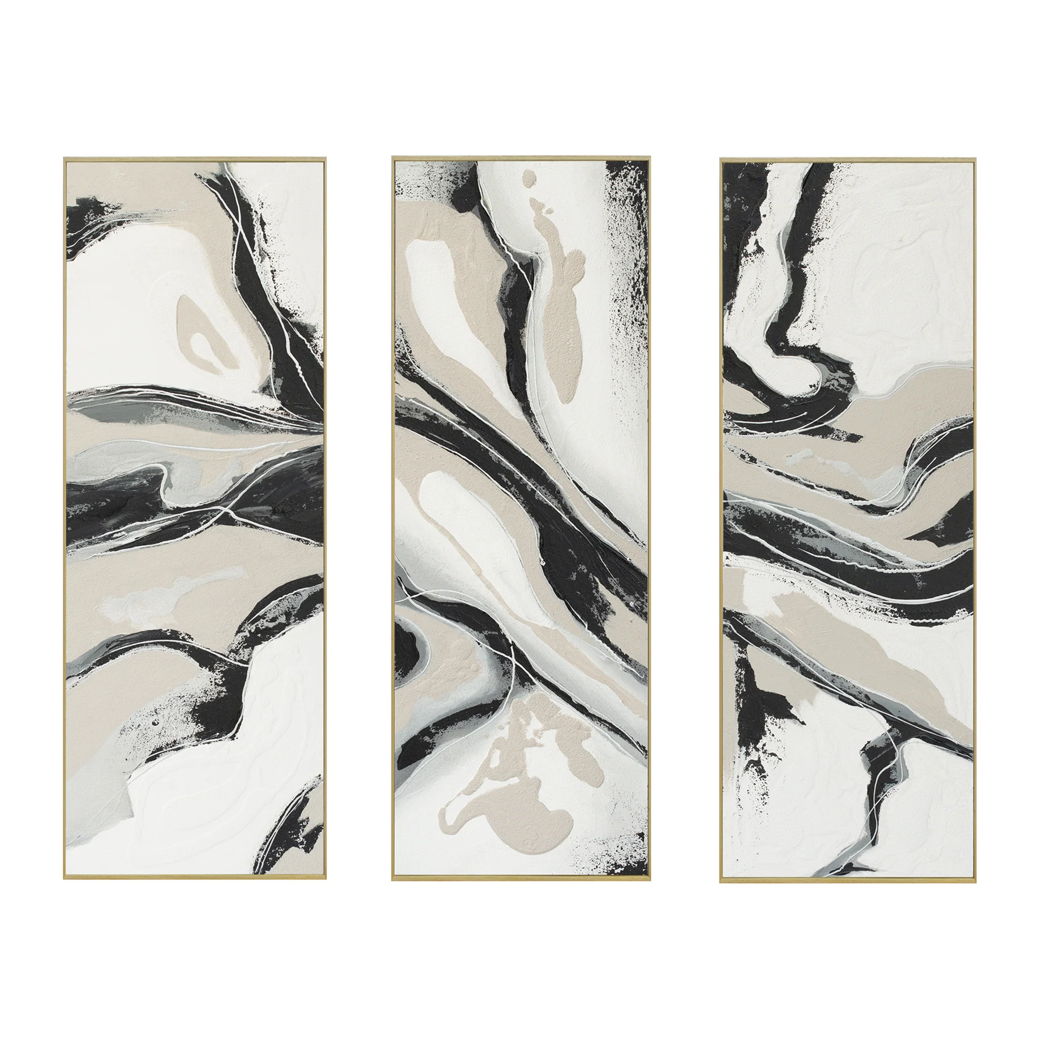 Palette Serenity Hand Painted Framed Triptych - Image 12