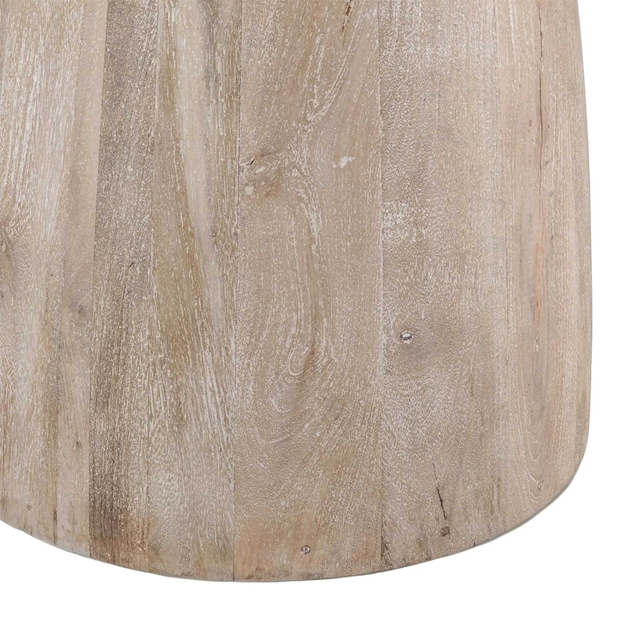 Palm Springs 48" Round Dining Table with White Marble and Whitewash Modern Base - Image 5