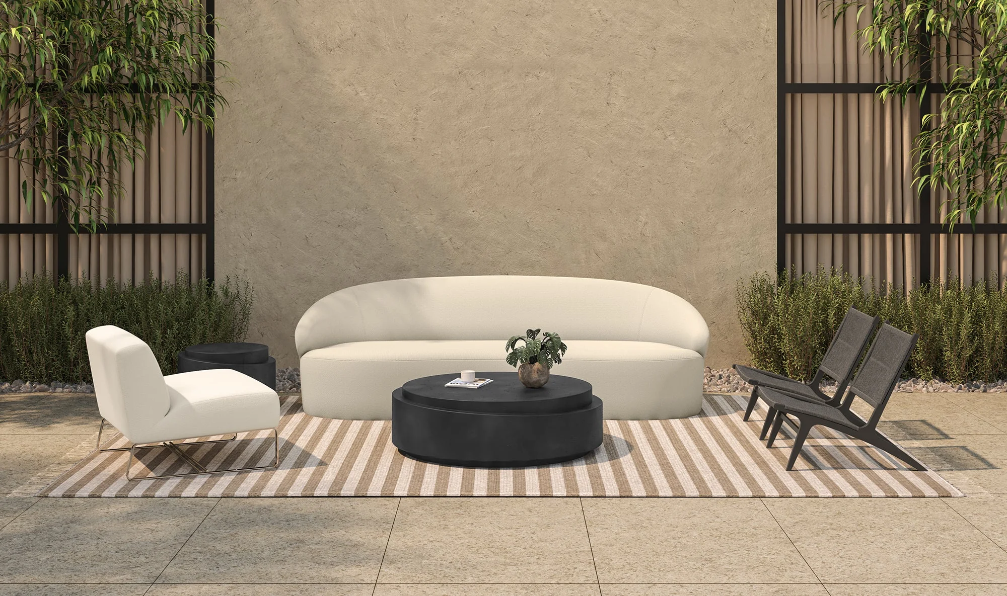 Palma Outdoor Lounge Chair Black - Image 5