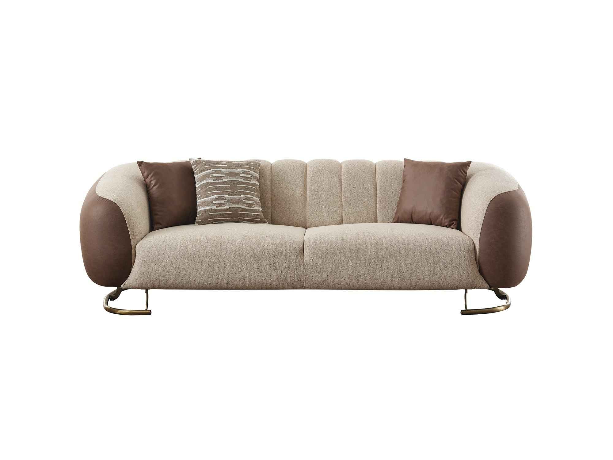 Palmera Cream 3-pieces (Sofa & Loveseat & Chair) Living Room Set - Image 4