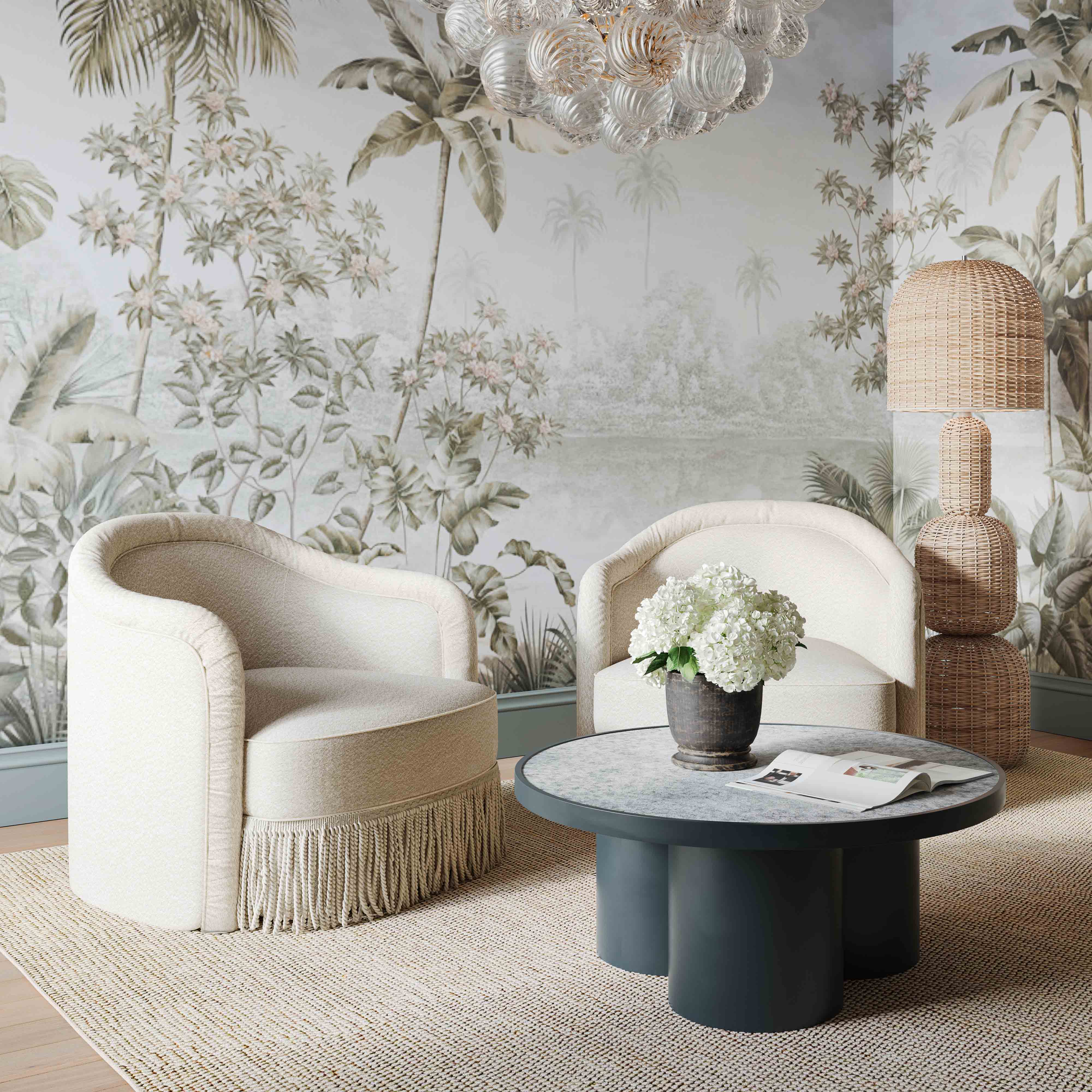 Pamela Tasseled Lounge Accent Chair - Image 9