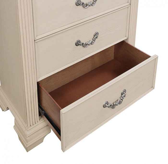 Pamphilos Antique White 4-Piece Queen Bedroom Set - Image 5
