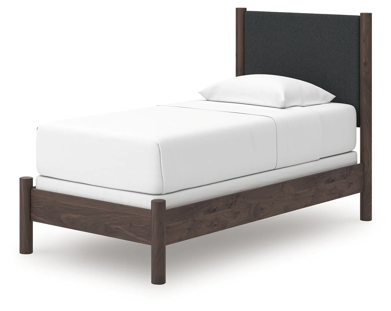 Pamytta Brown Twin Upholstered Panel Bed