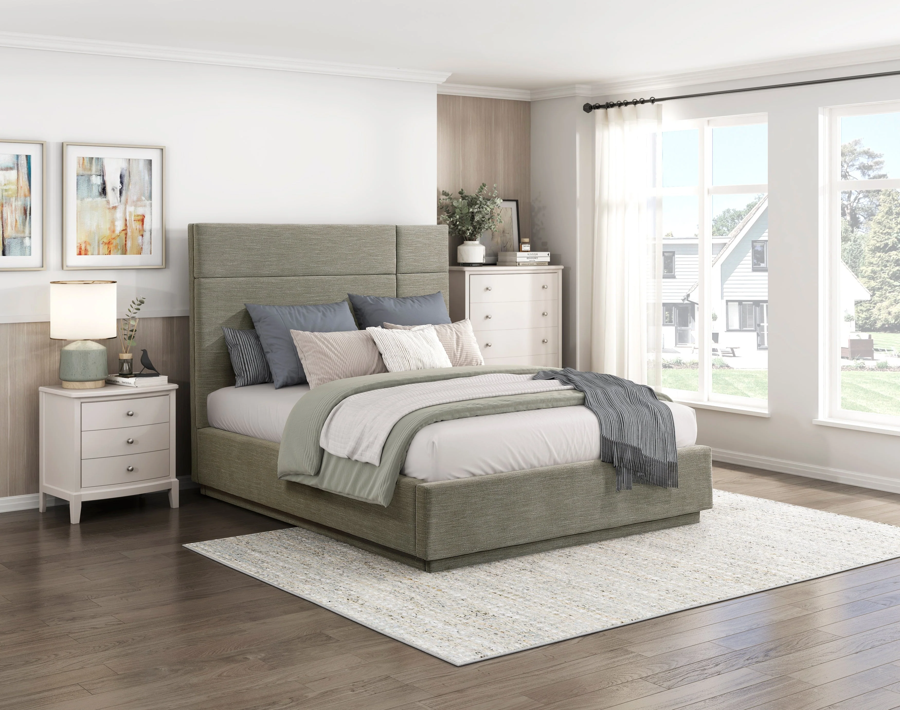 Paola Forest Green California King Platform Bed - Image 10