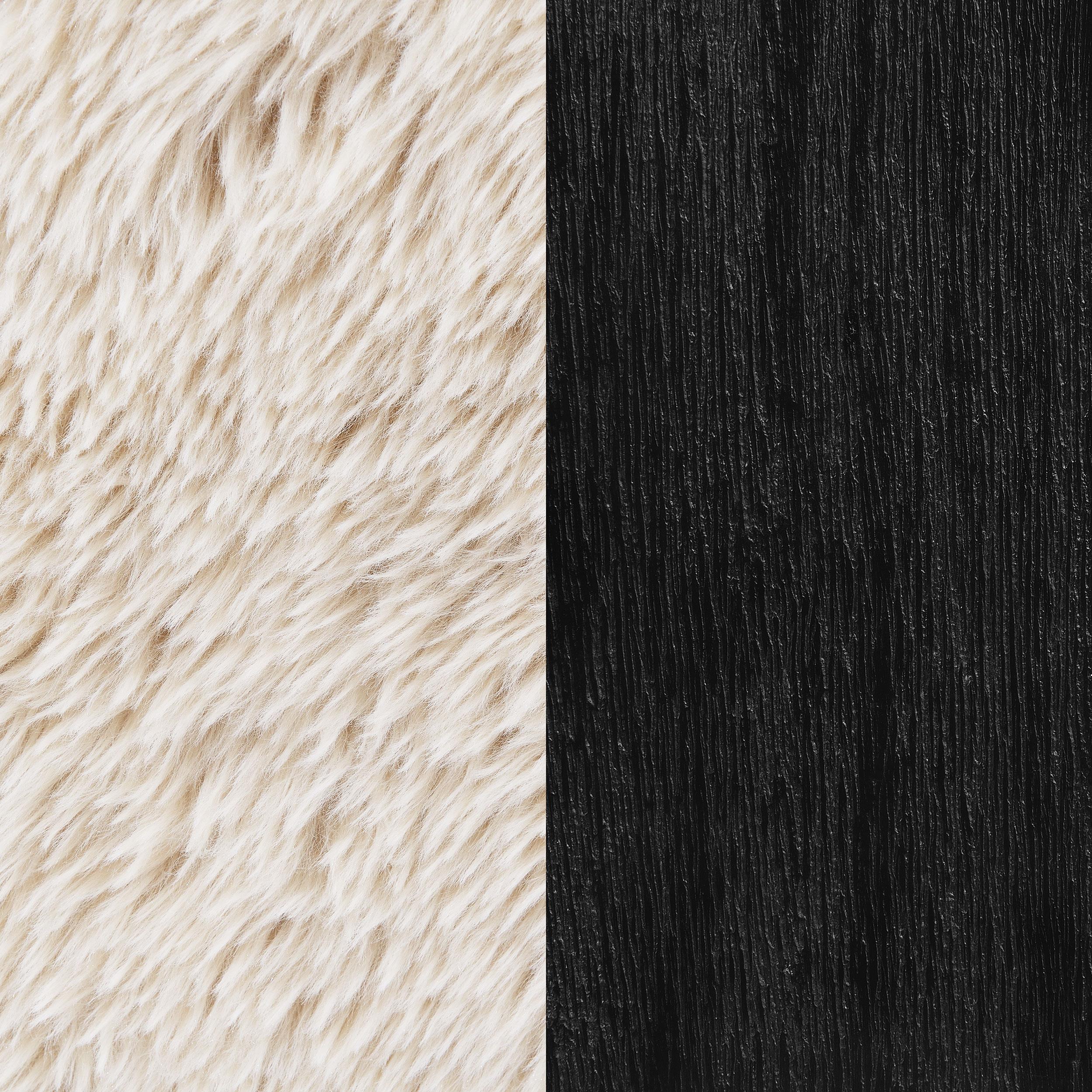 Paquet Latte Faux Fur Solid Wood Arm Chair - Image 11