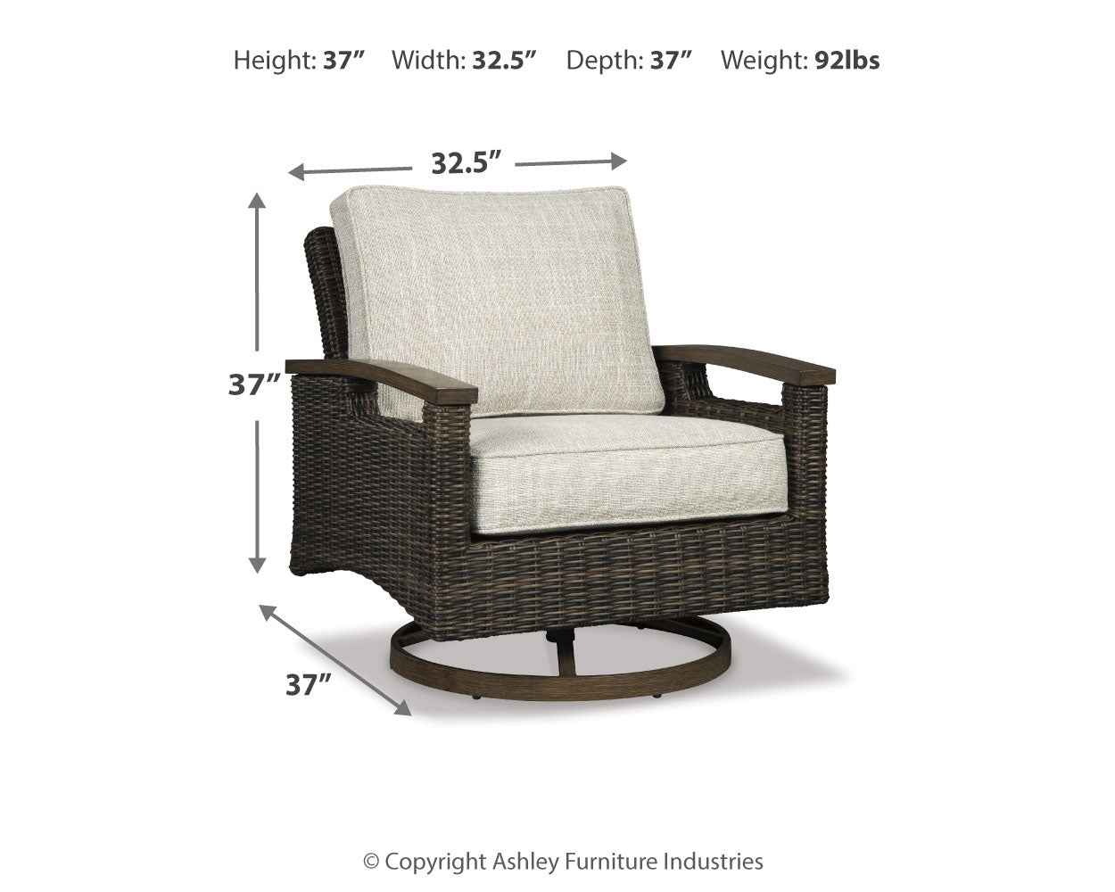 Paradise Trail Medium Brown Outdoor Fire Pit Table with 4 Lounge Chairs - Image 17