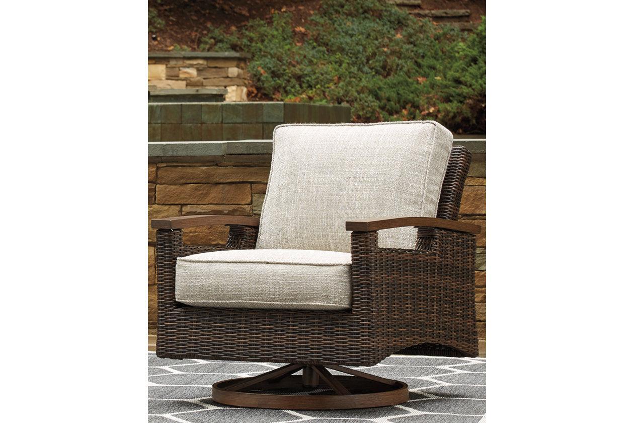 Paradise Trail Medium Brown Swivel Lounge Chair (Set of 2) - Image 2