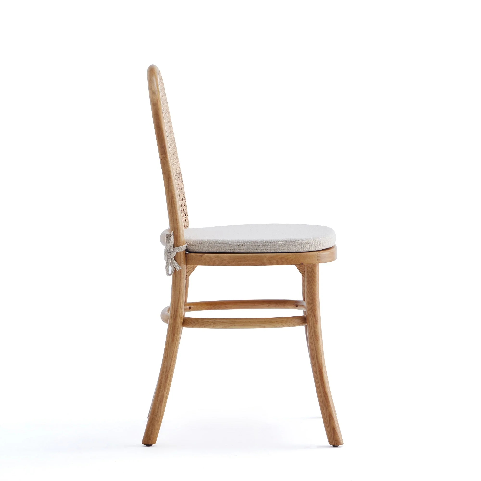 Paragon Dining Chair 1.0 with Cream Cushions in Nature and Cane (set of 4) - Image 4
