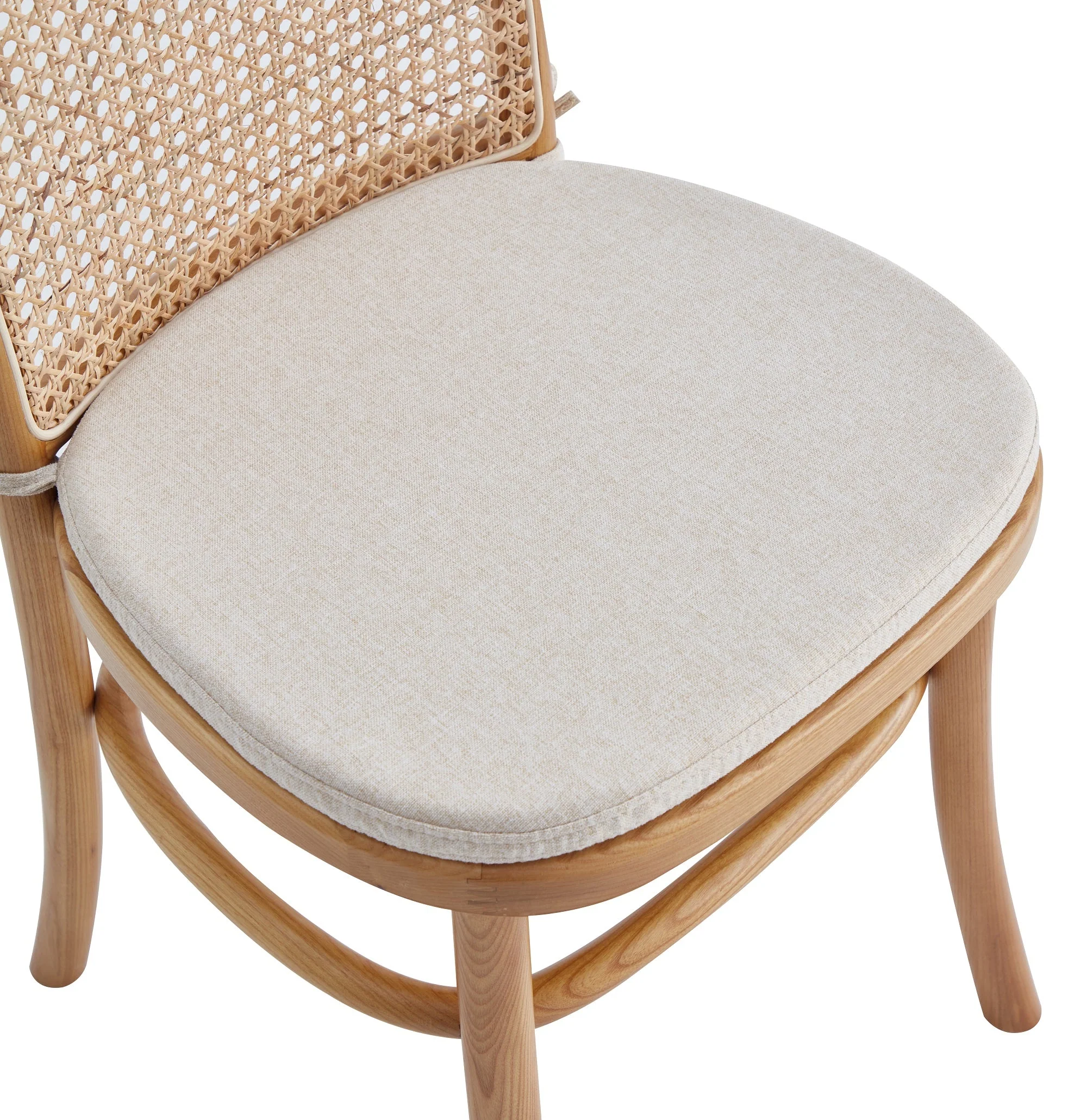 Paragon Dining Chair 1.0 with Cream Cushions in Nature and Cane (set of 4) - Image 7