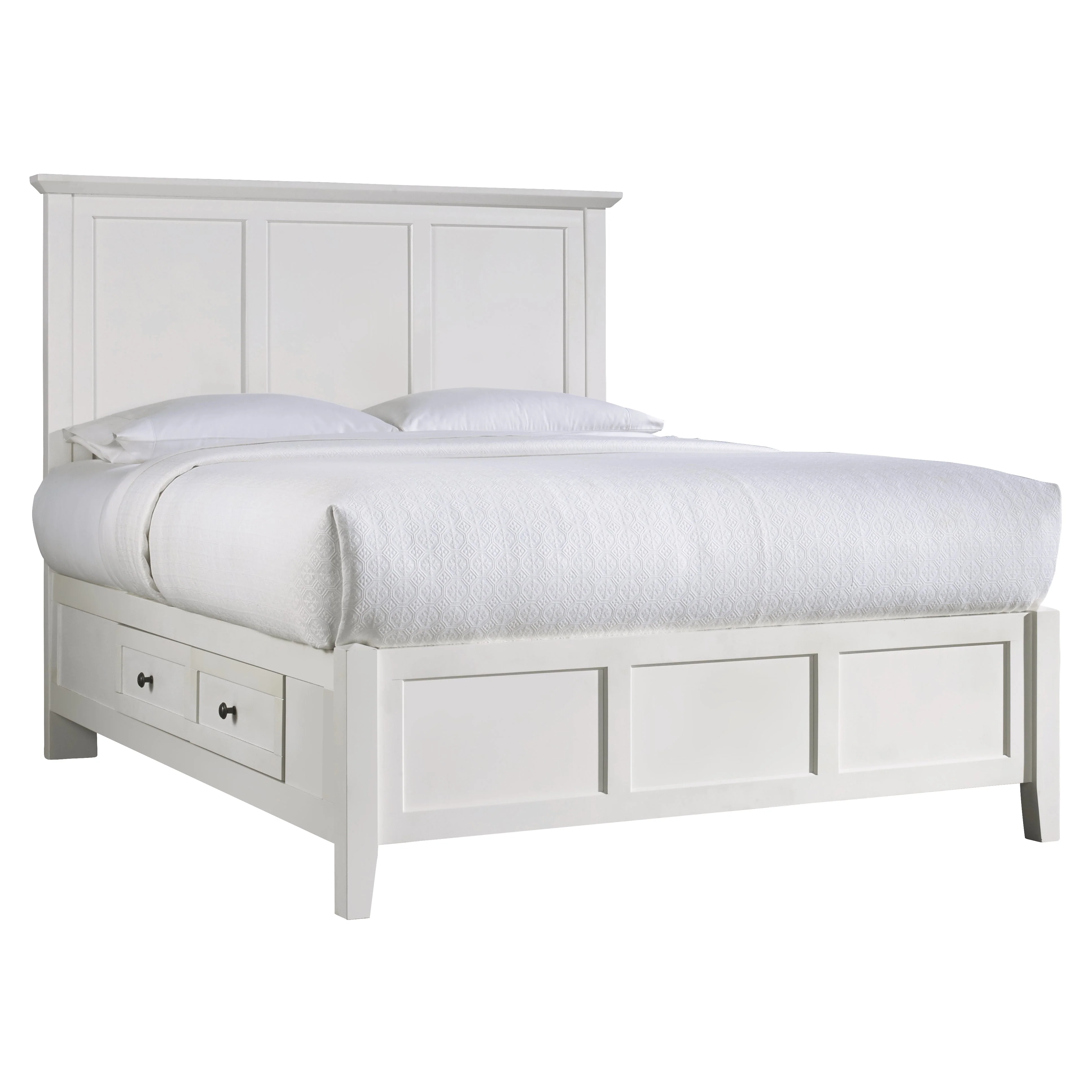 Paragon Four Drawer Wood Queen Storage Bed in White - Image 5