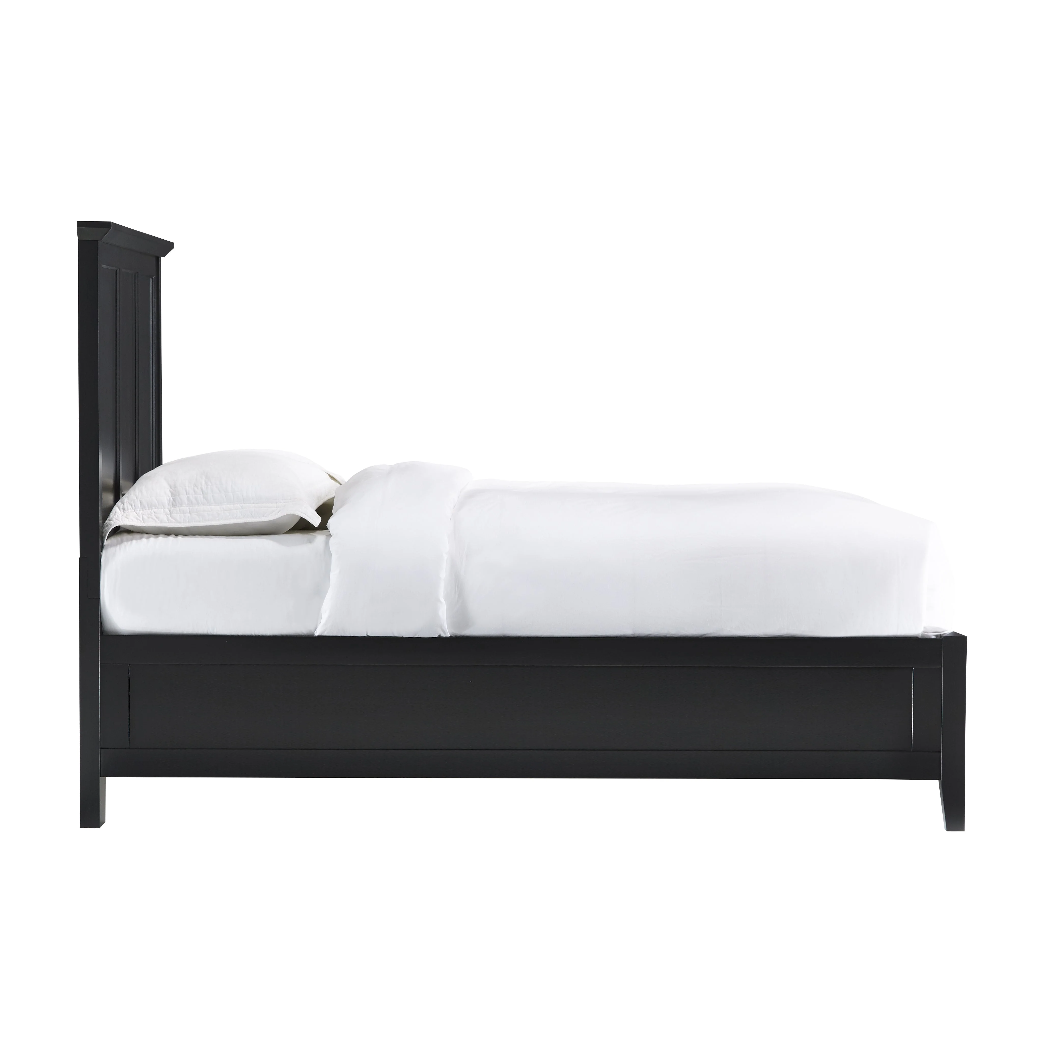 Paragon Wood Full Panel Bed in Black - Image 6