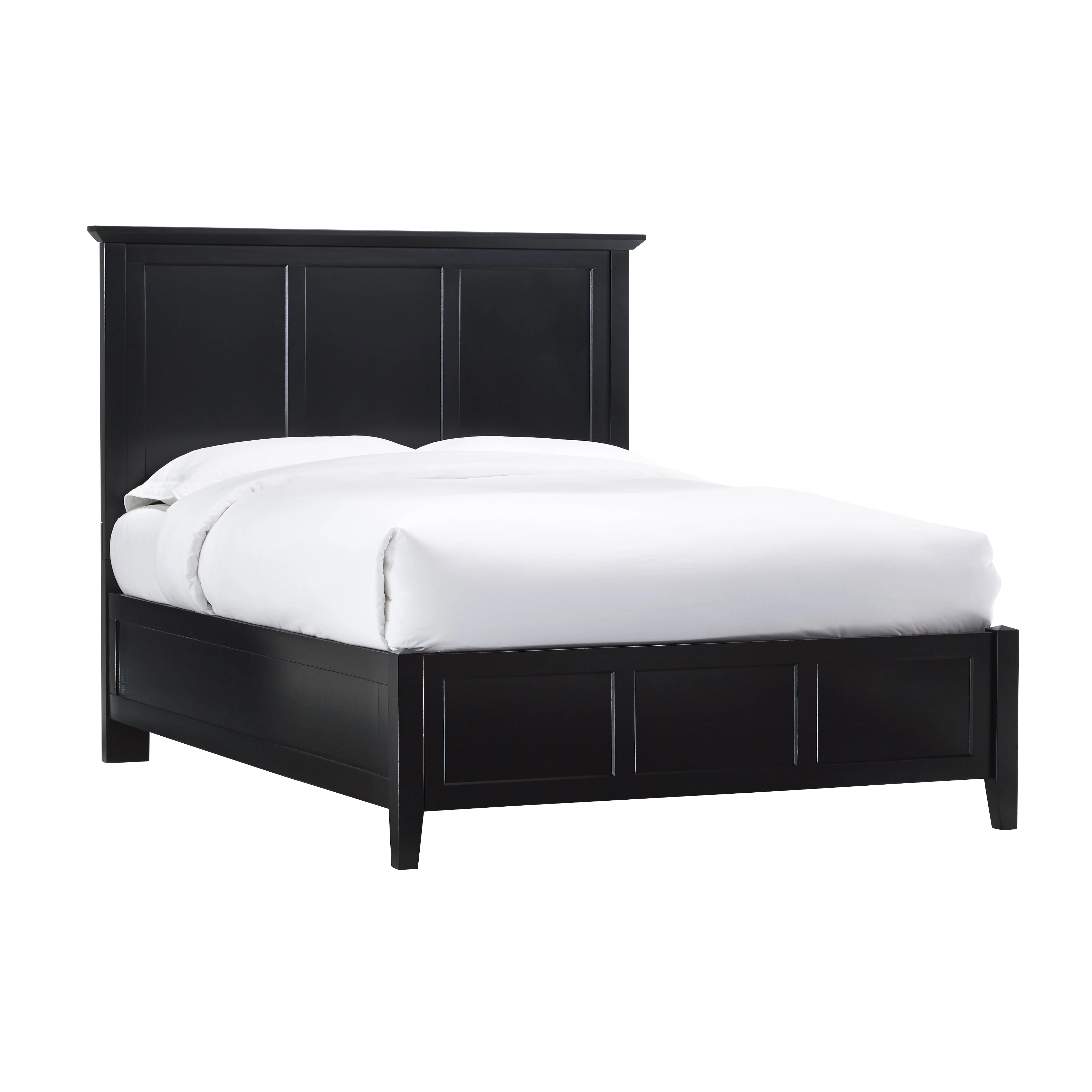 Paragon Wood Queen Panel Bed in Black - Image 4