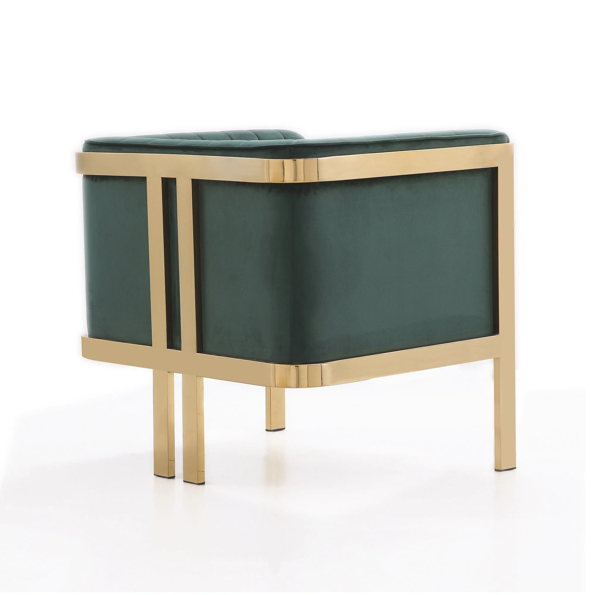 Paramount Accent Armchair in Forest Green and Polished Brass (set of 2) - Image 6