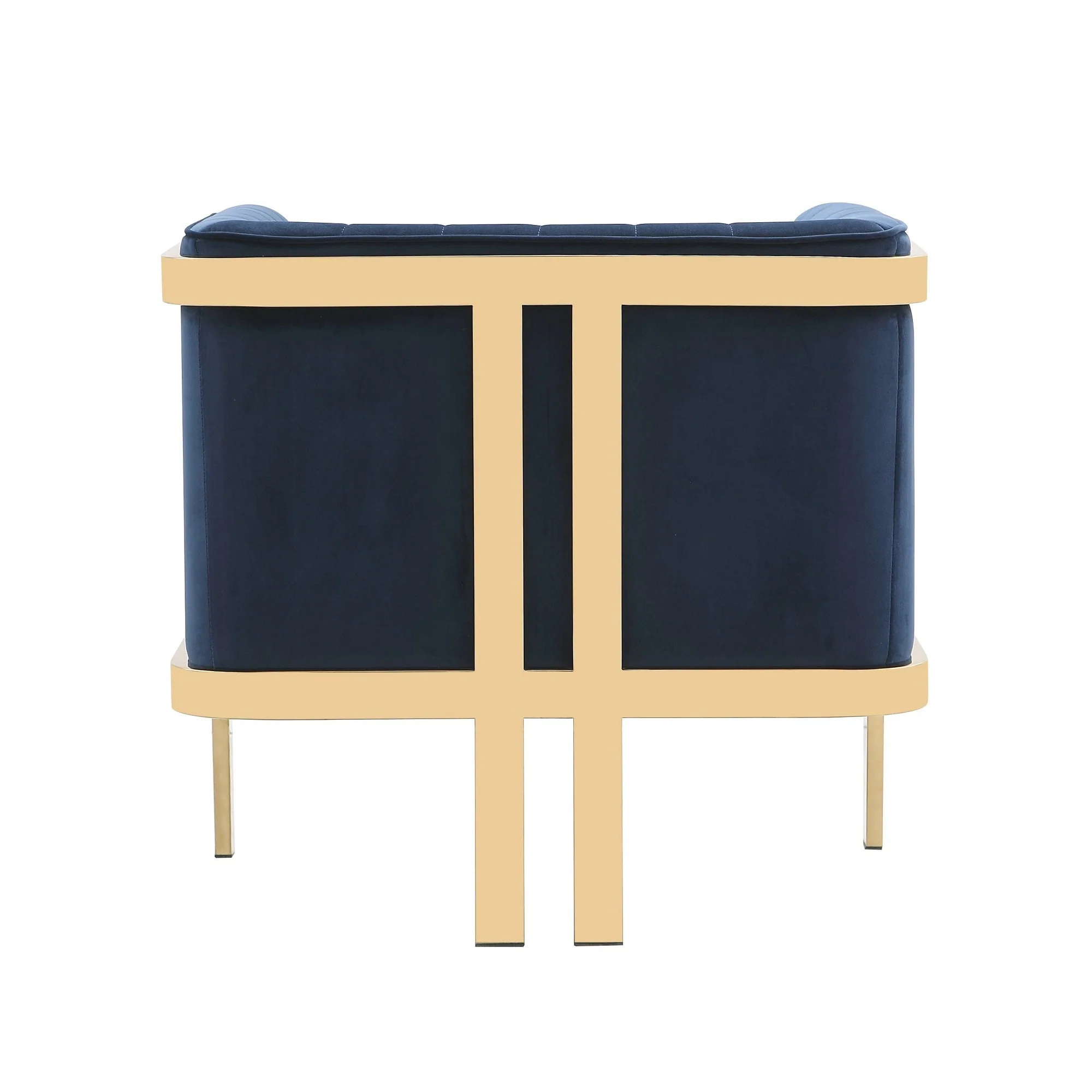Paramount Accent Armchair in Royal Blue and Polished Brass - Image 7