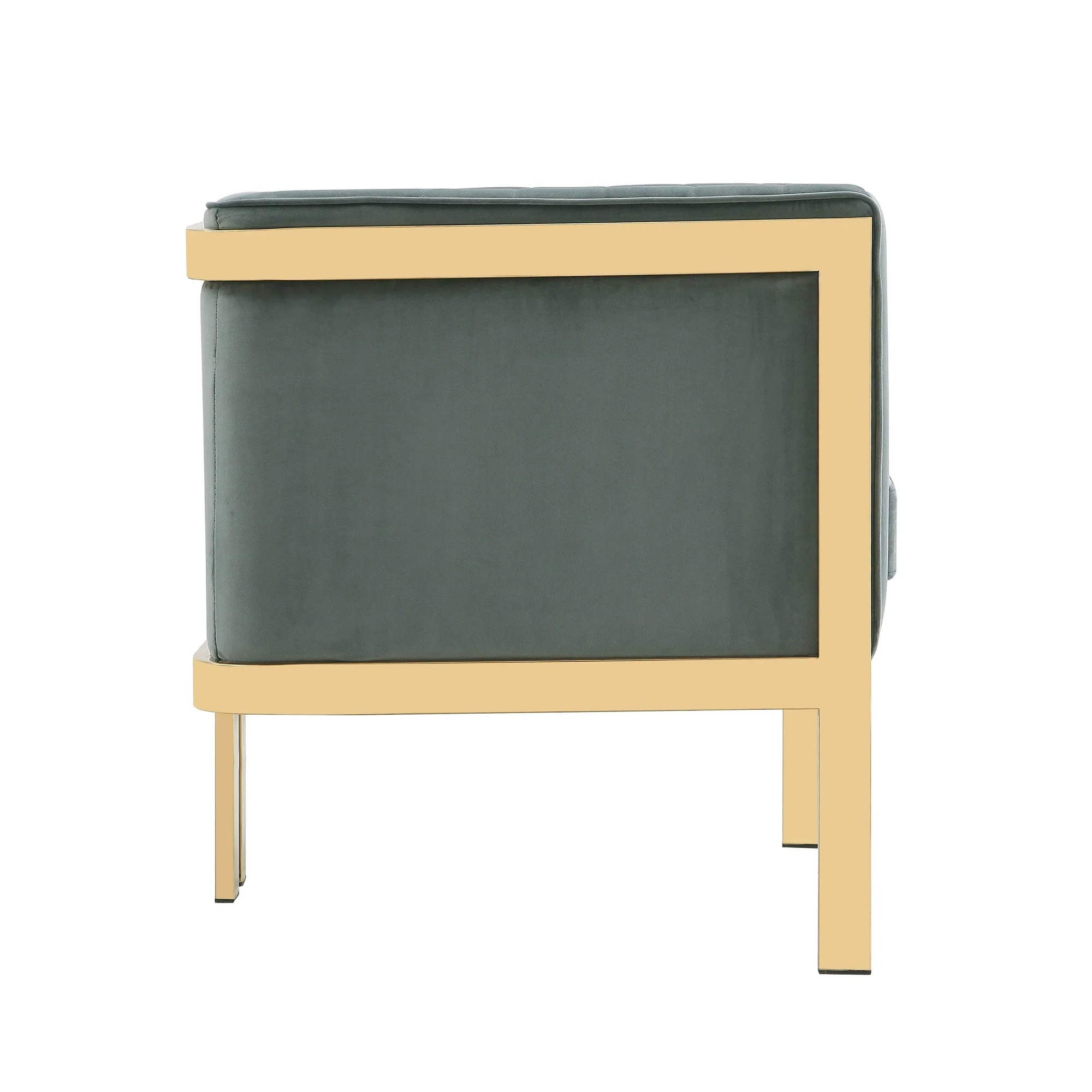 Paramount Accent Armchair in Warm Grey and Polished Brass (set of 2) - Image 5