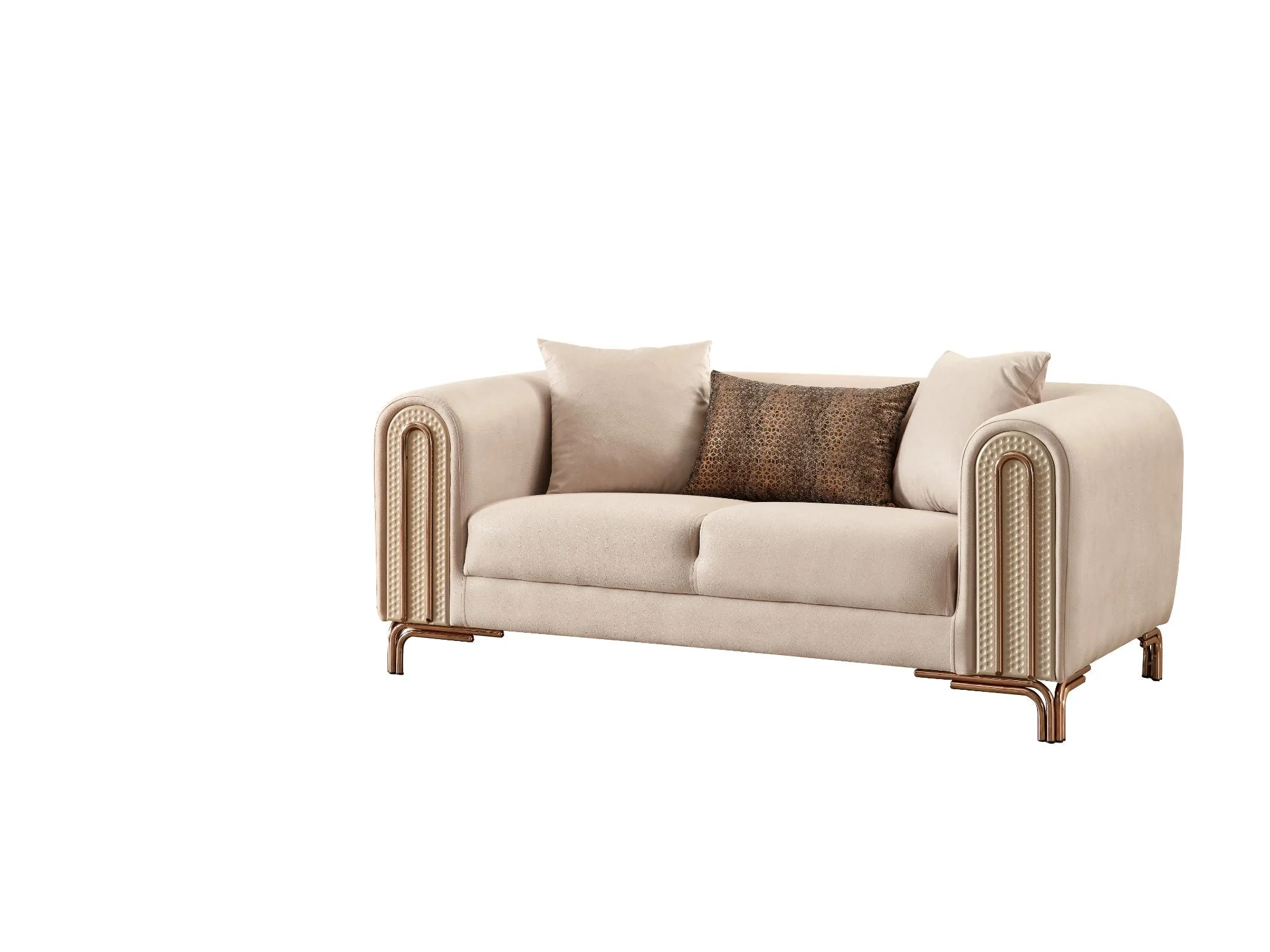 Paris Cream 3-pieces (Sofa & Loveseat & Chair) Living Room Set - Image 10