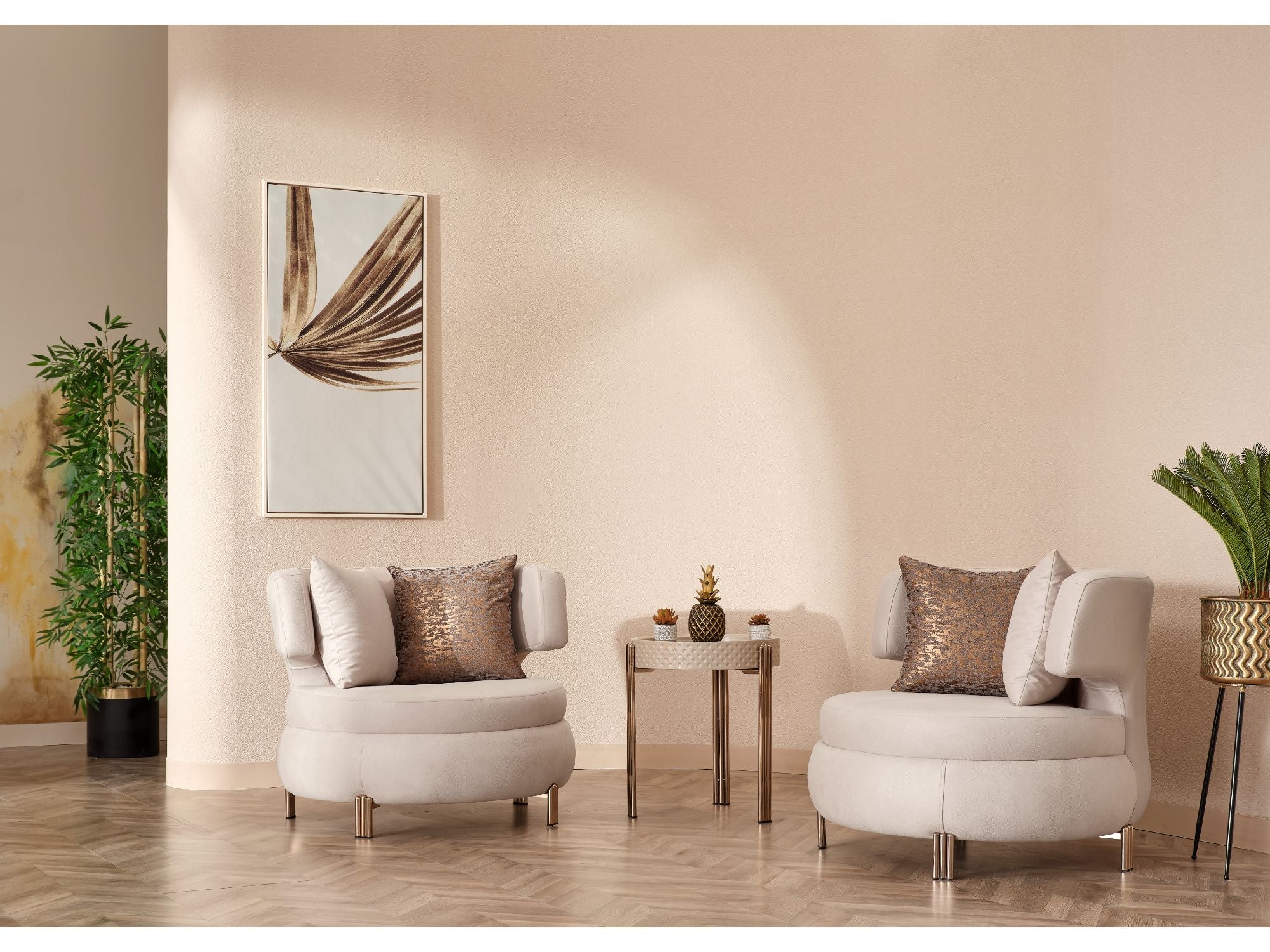 Paris Cream 3-pieces (Sofa & Loveseat & Chair) Living Room Set - Image 11