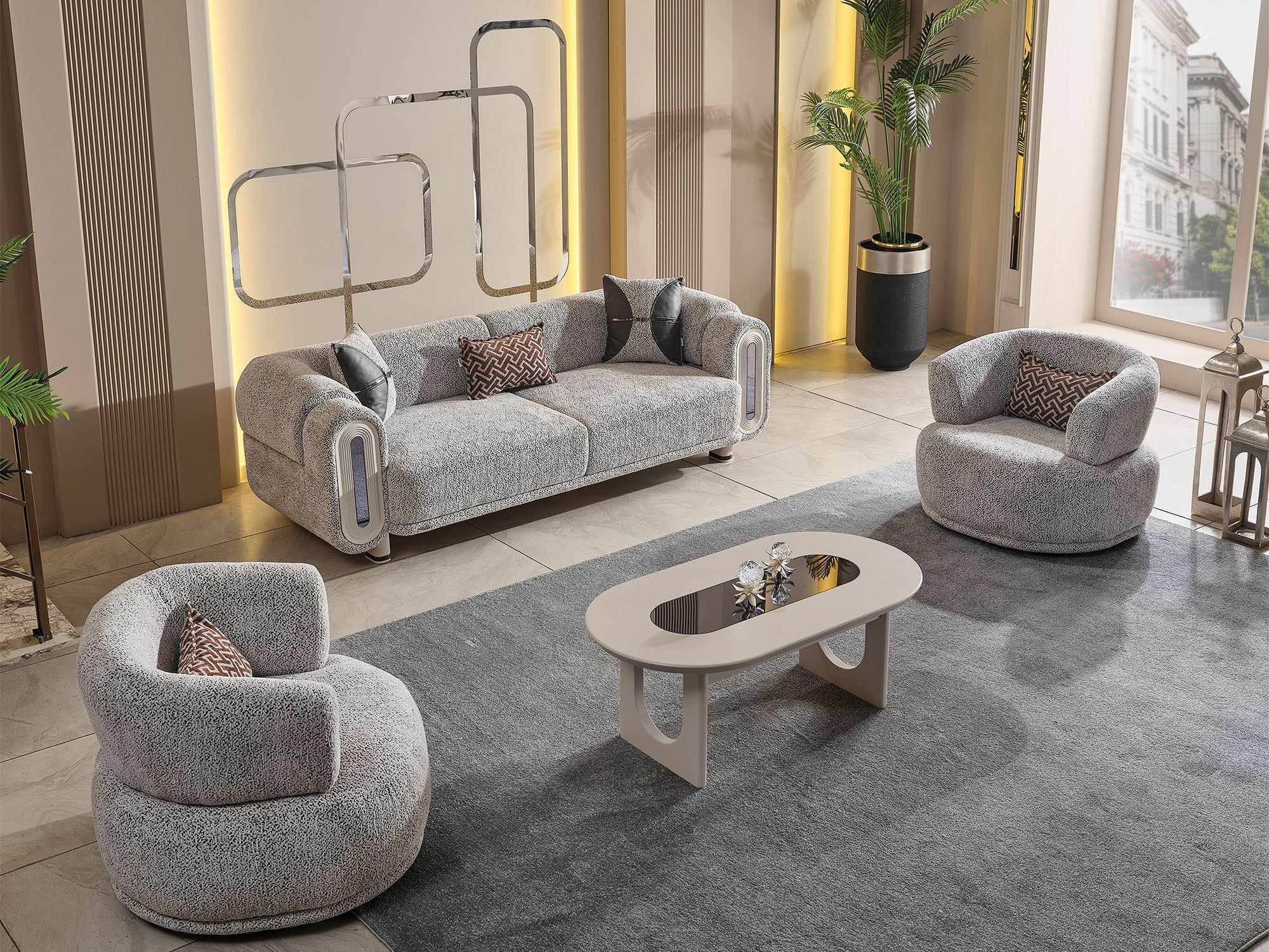Parma Light Grey Convertible Sofa - Image 6