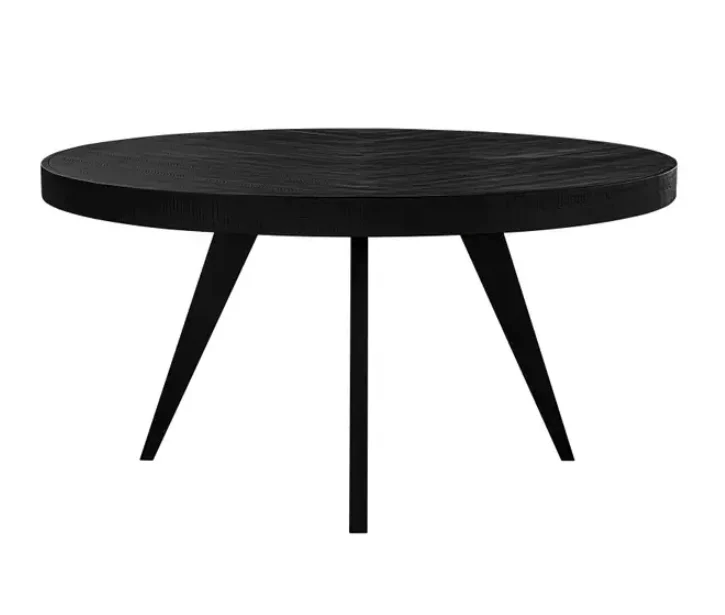 Parq 60 Inch Round Dining Table Black