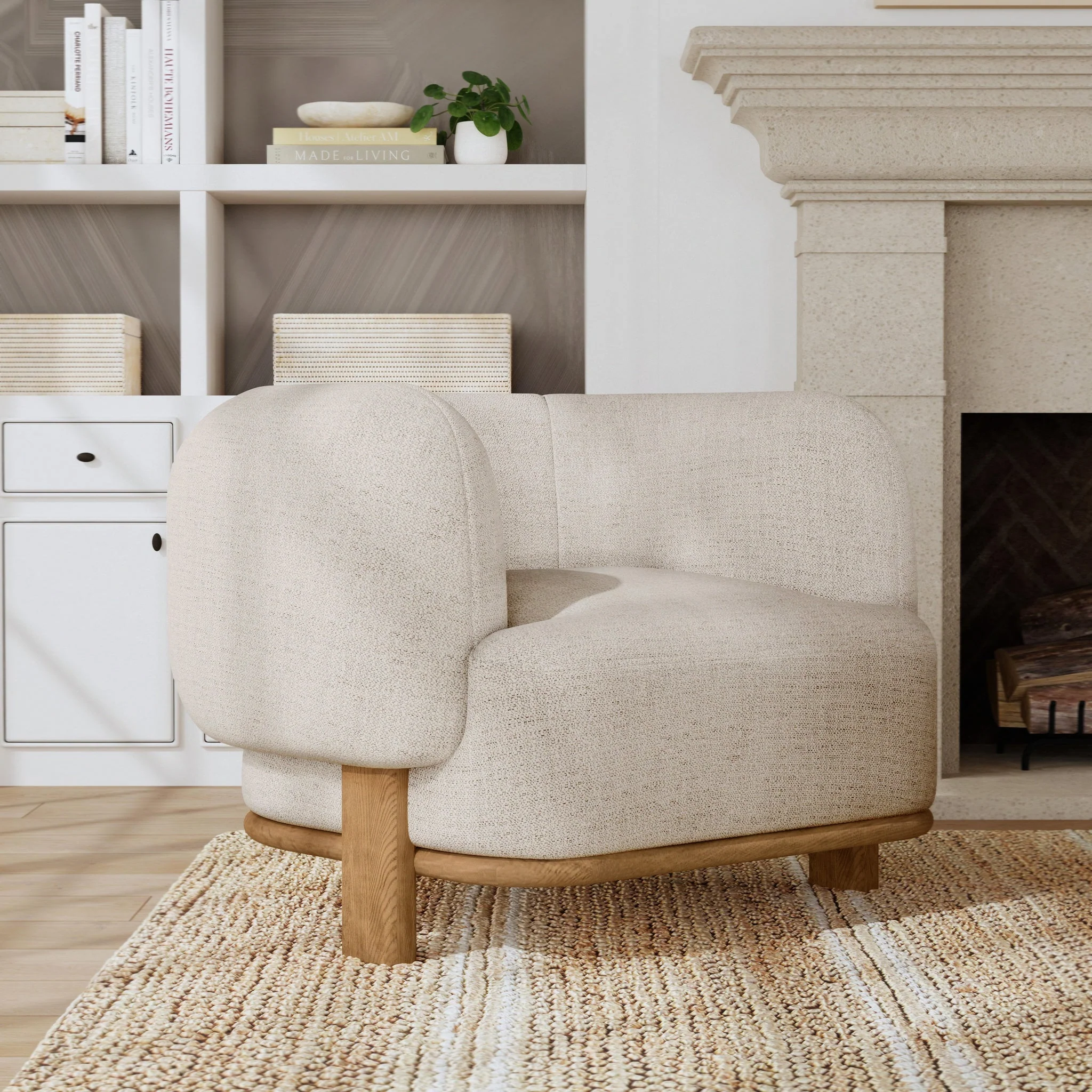 Pasadena Accent Chair - Natural - Image 7