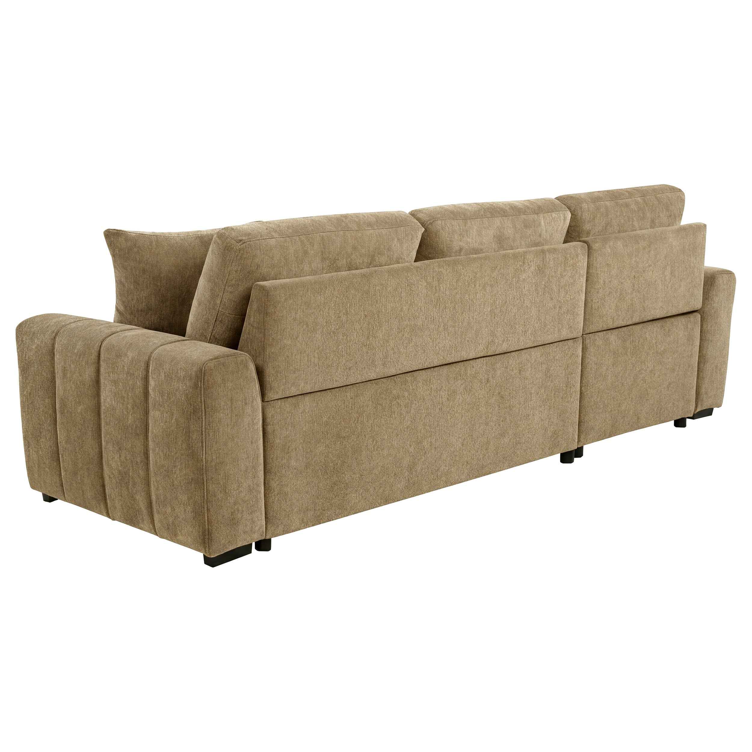 Pastrana Camel Upholstered Sleeper Sectional Sofa LAF Chaise - Image 7