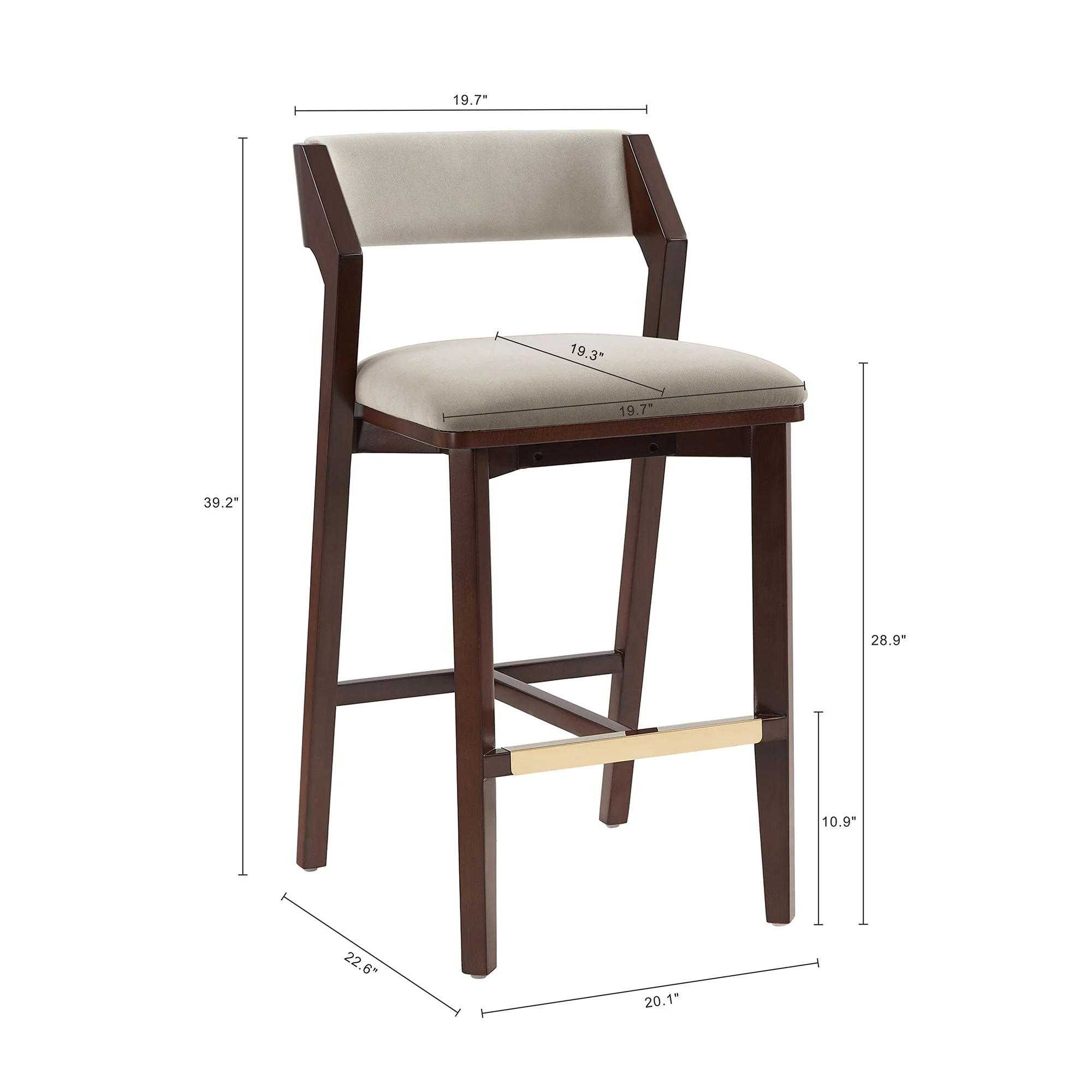 Patricia Barstool in Linen - Image 3