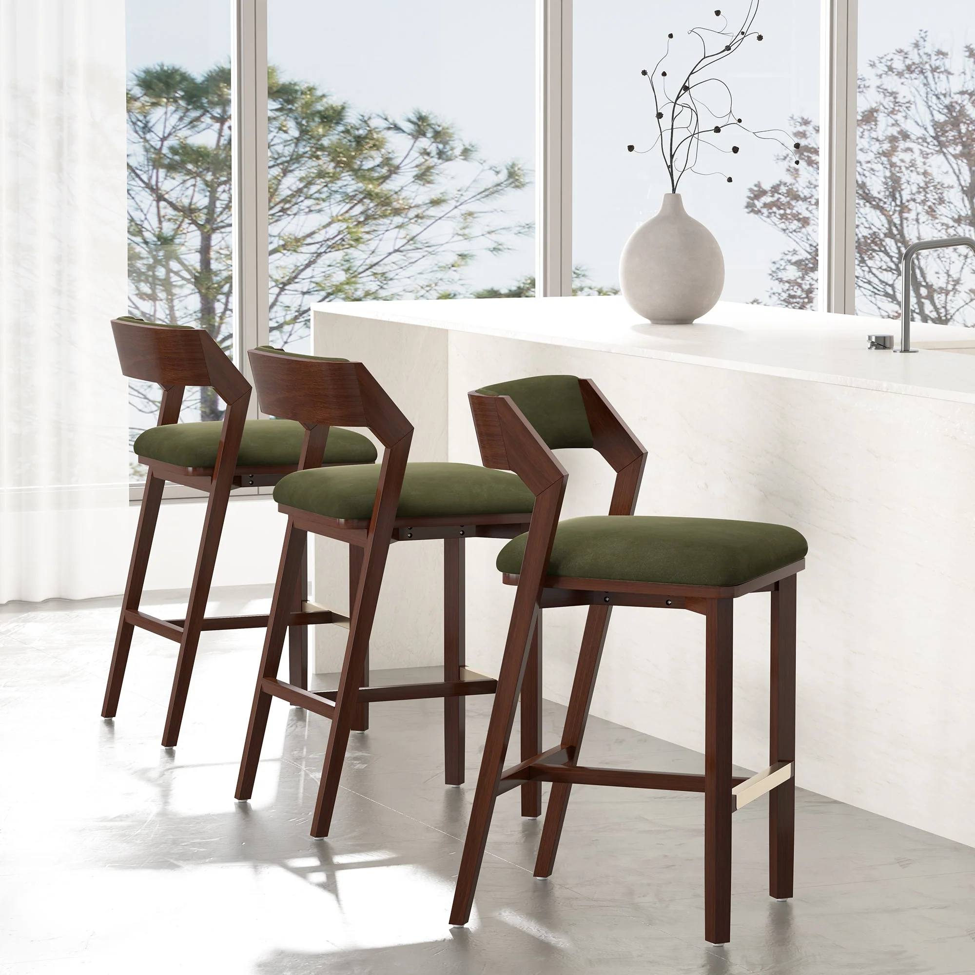 Patricia Barstool in Turtle Green - Image 11
