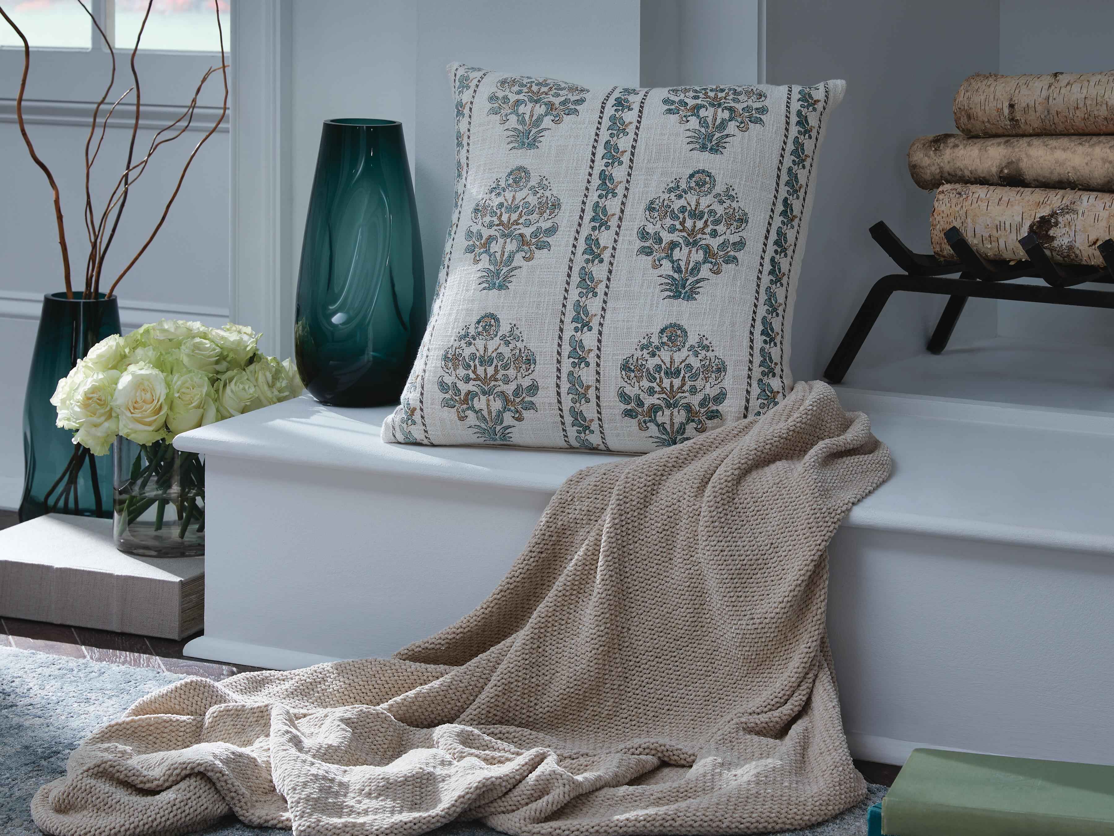 Paulmour Ivory/Green/Brown Pillow