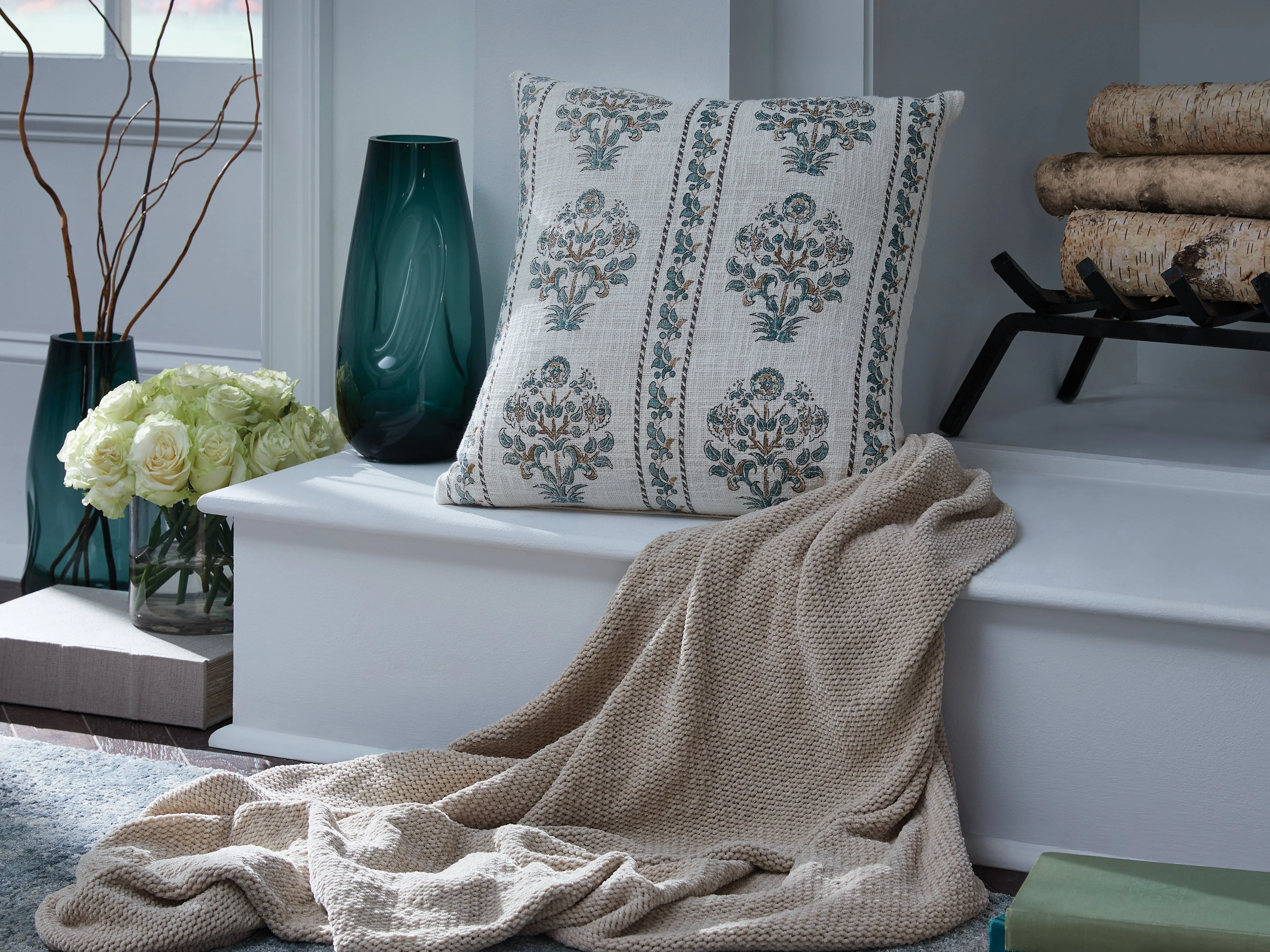 Paulmour Ivory/Green/Brown Pillow (Set of 4) - Image 5