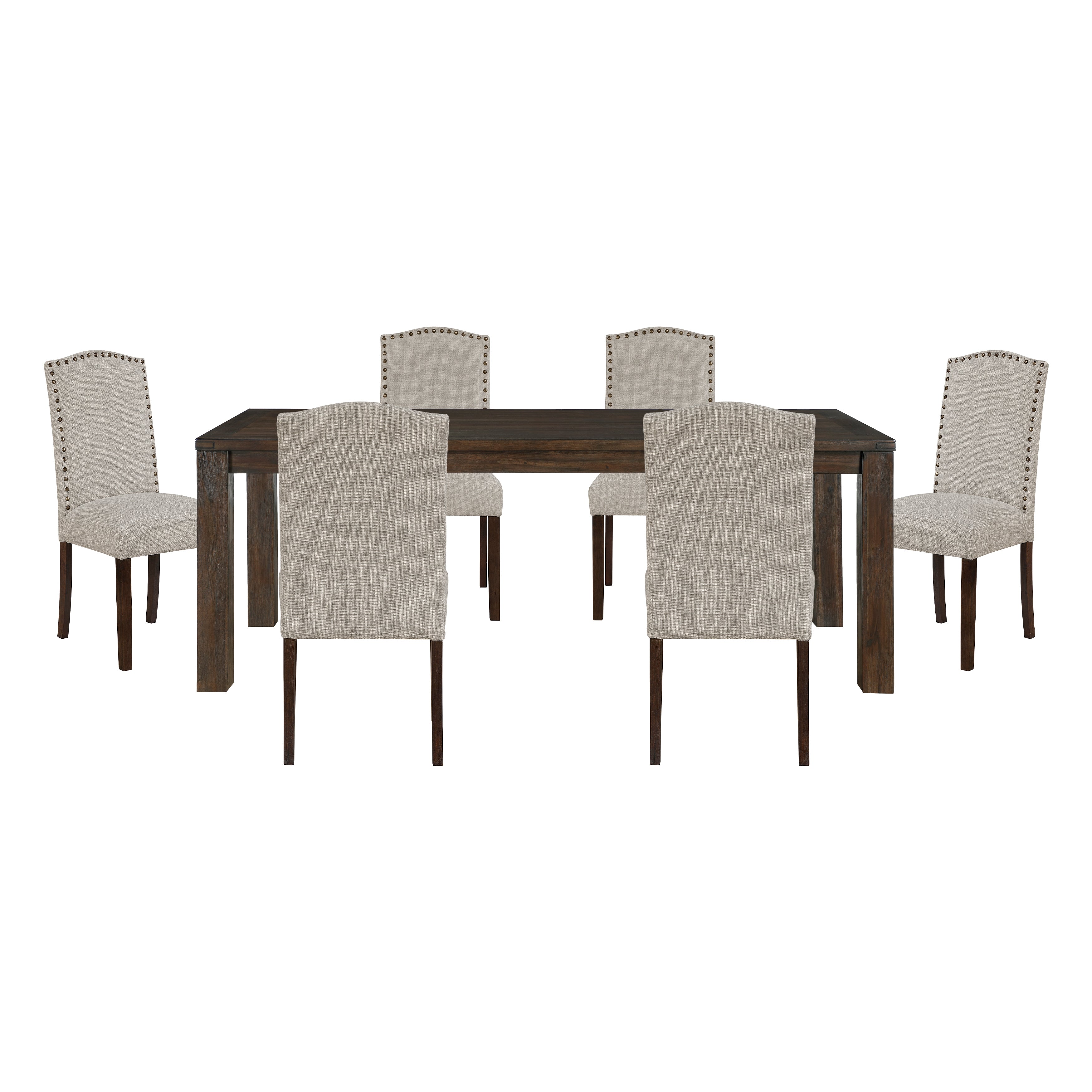 Paulson Dark Brown/Taupe 79" Dining Room Set - Image 3