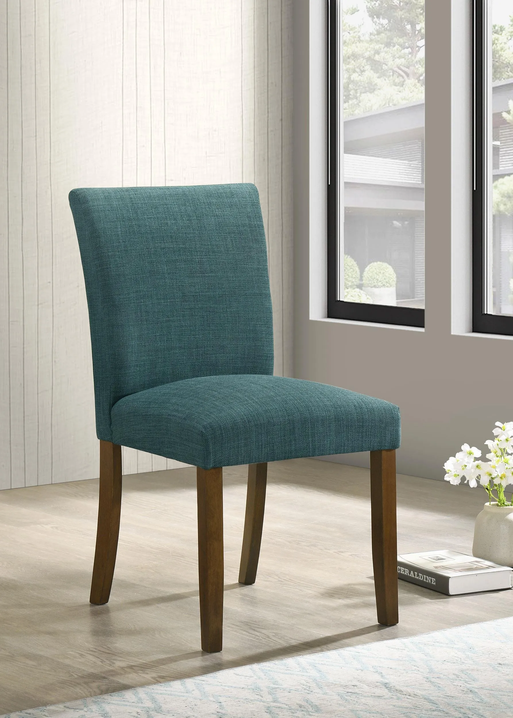 Paxton Upholstered Dining Side Chair Blue (Set of 2)