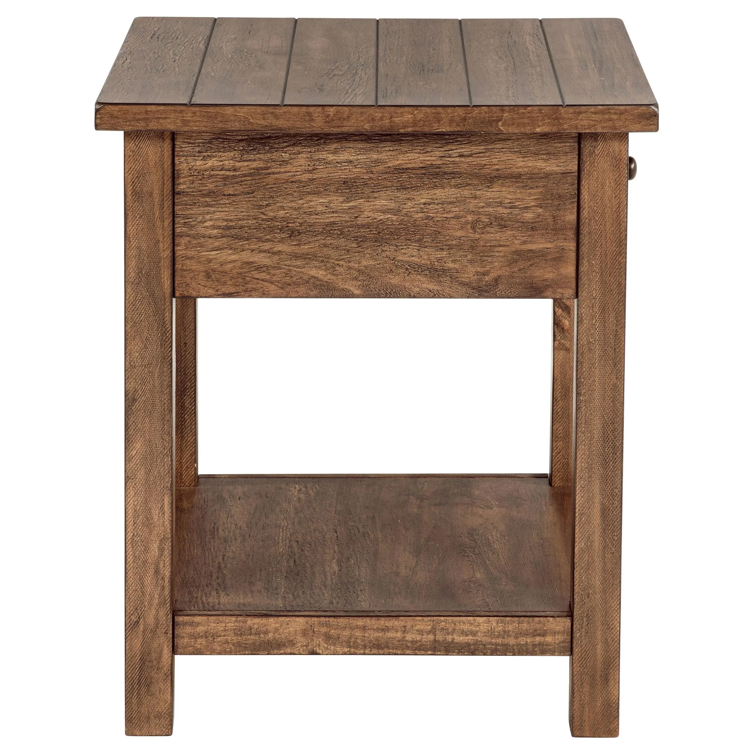 Payne Distressed Brown 3-Piece Coffee and 1-Drawer End Table Set - Image 5