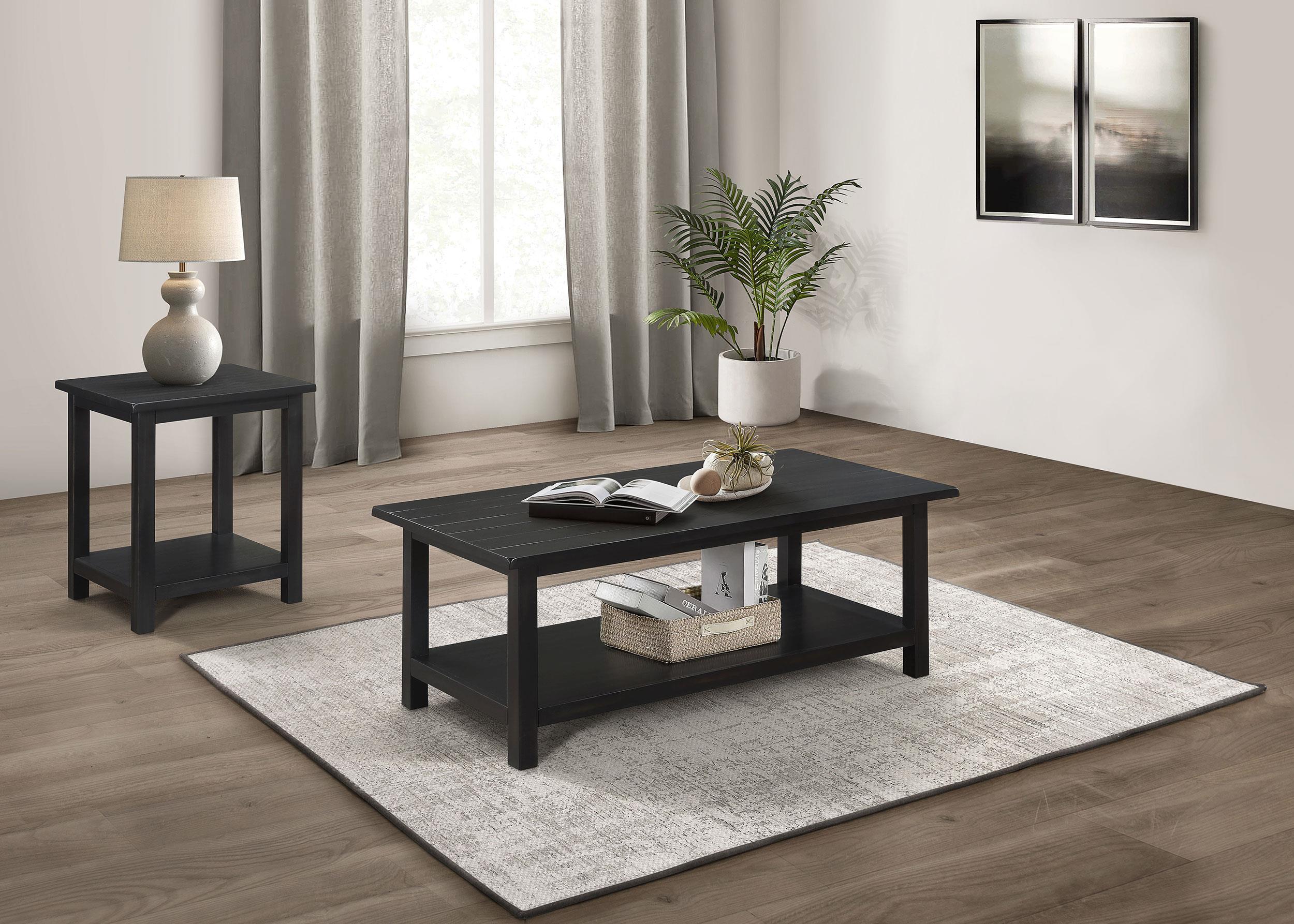 Payne Distressed Java 2-Piece Coffee and End Table Set