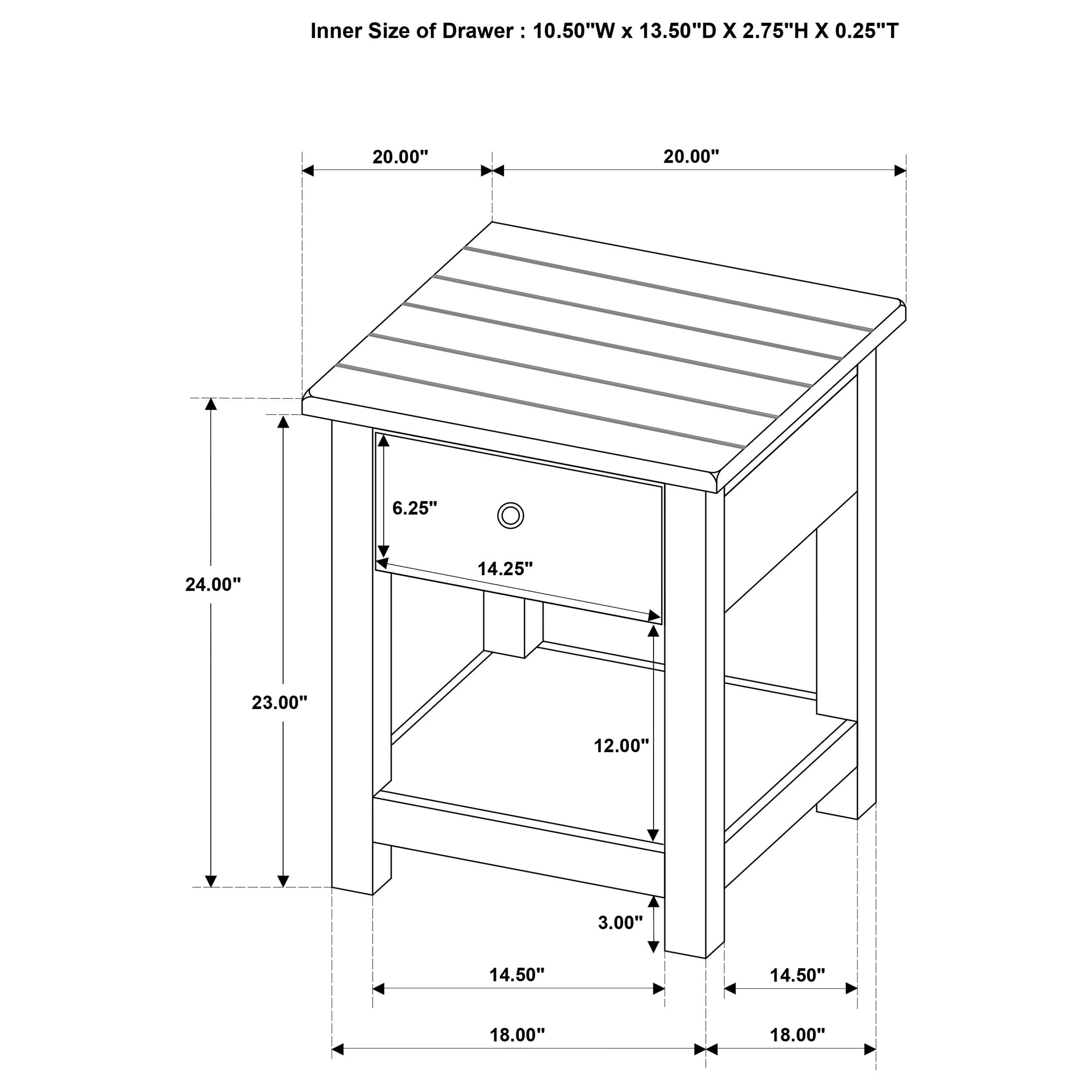Payne Distressed White 3-Piece Coffee and 1-Drawer End Table Set - Image 12