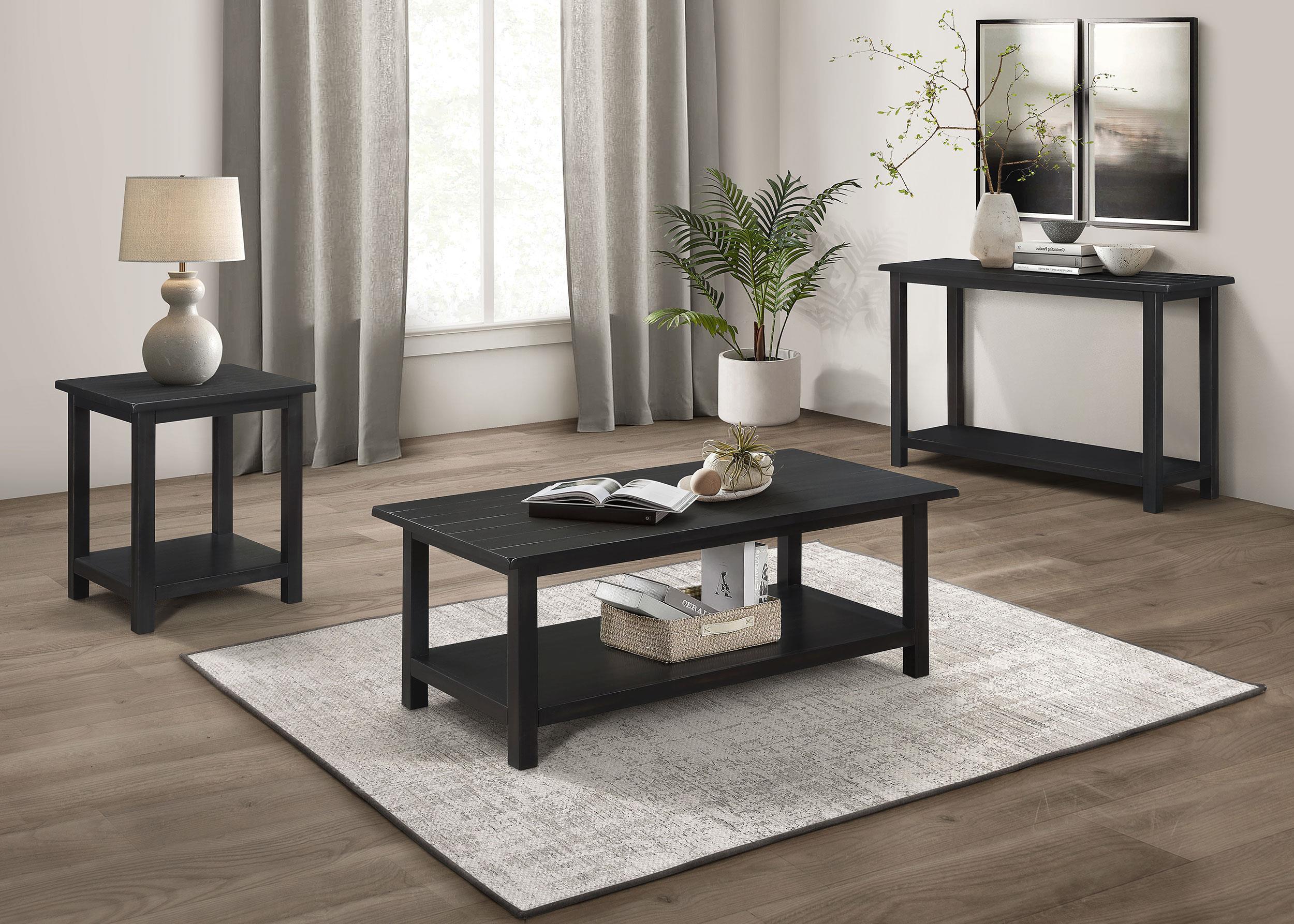 Payne Java Wood End Table with Shelf - Image 2