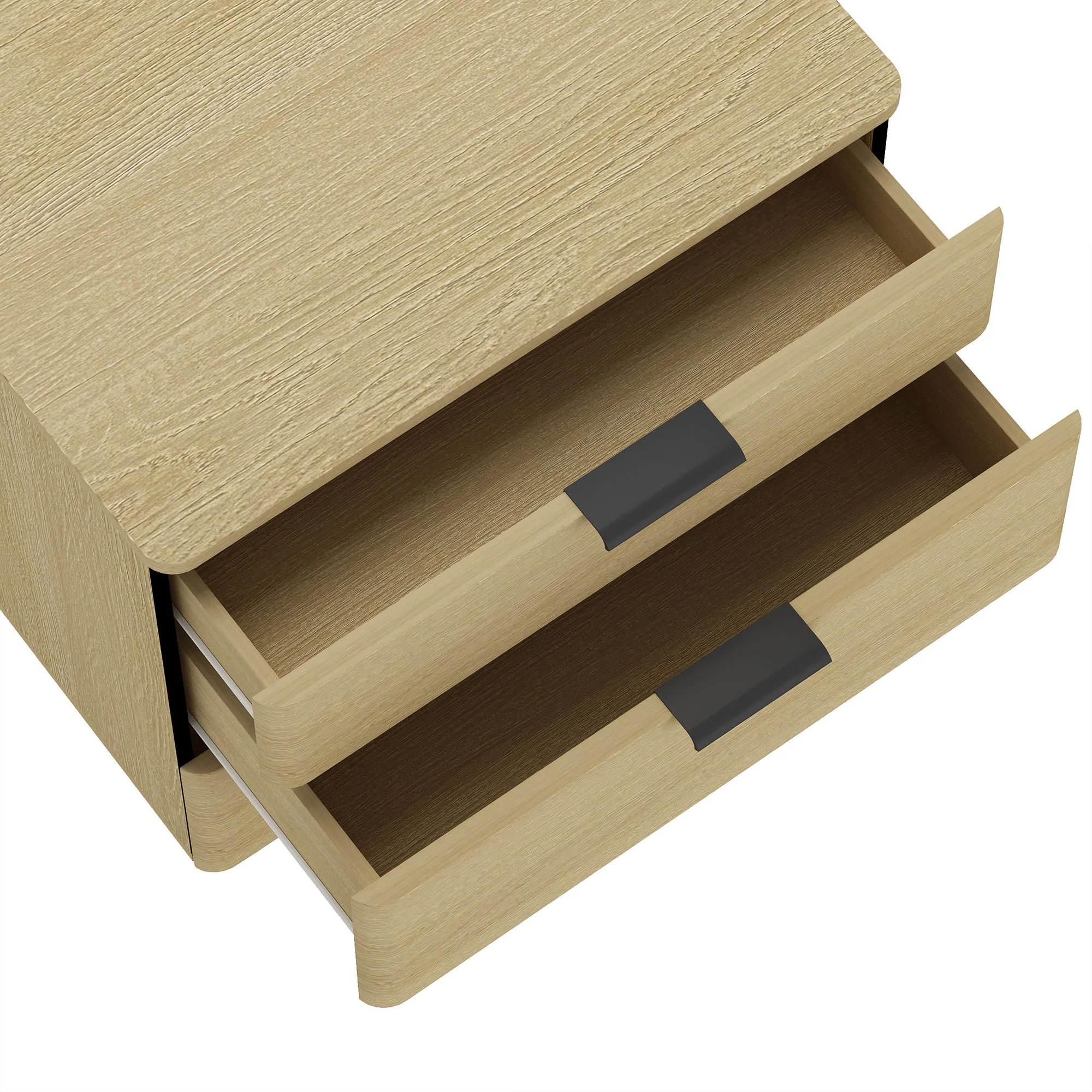 Payton Nightstand in Natural Oak and Black (set of 2) - Image 5