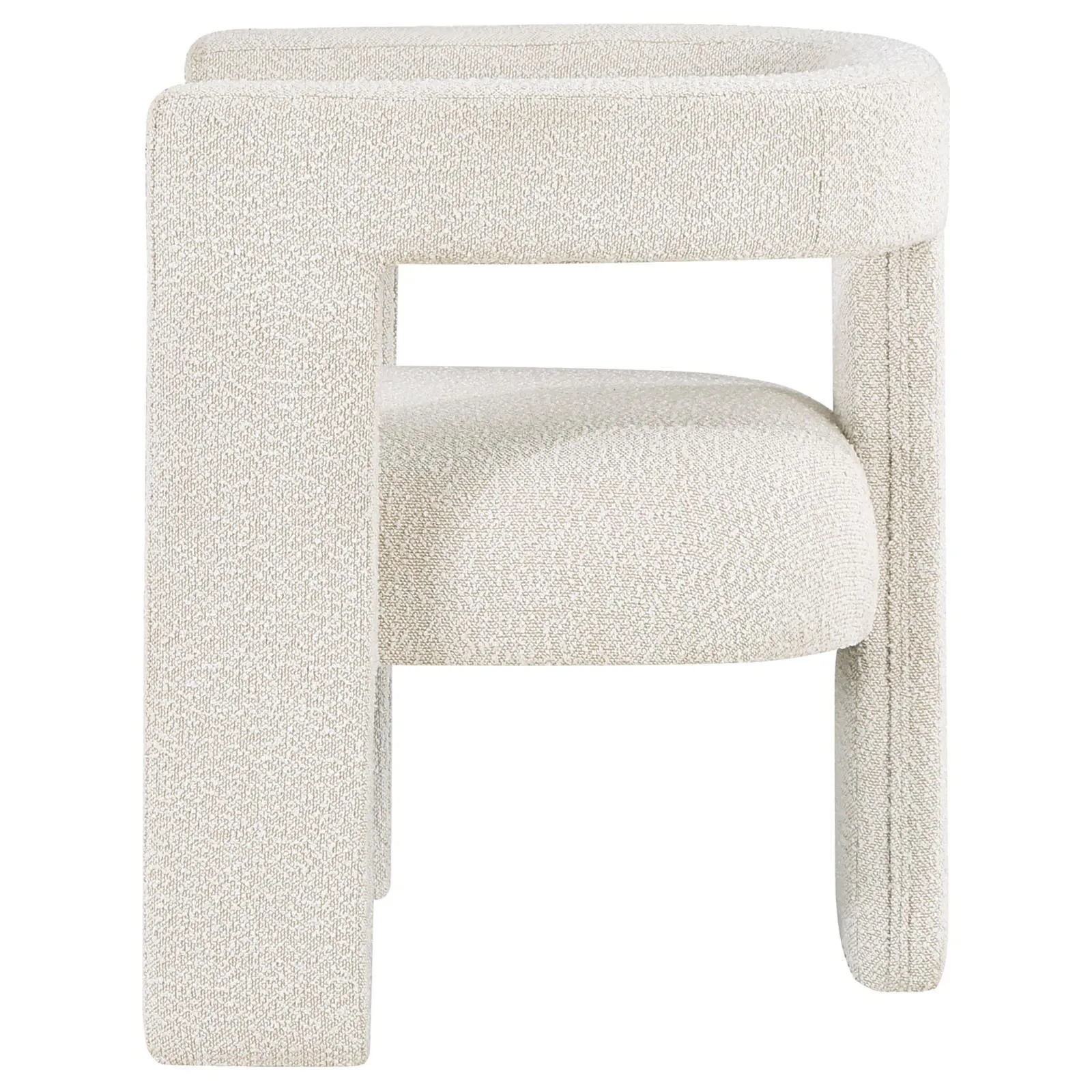 Petra White Boucle Upholstered Accent Side Chair - Image 4
