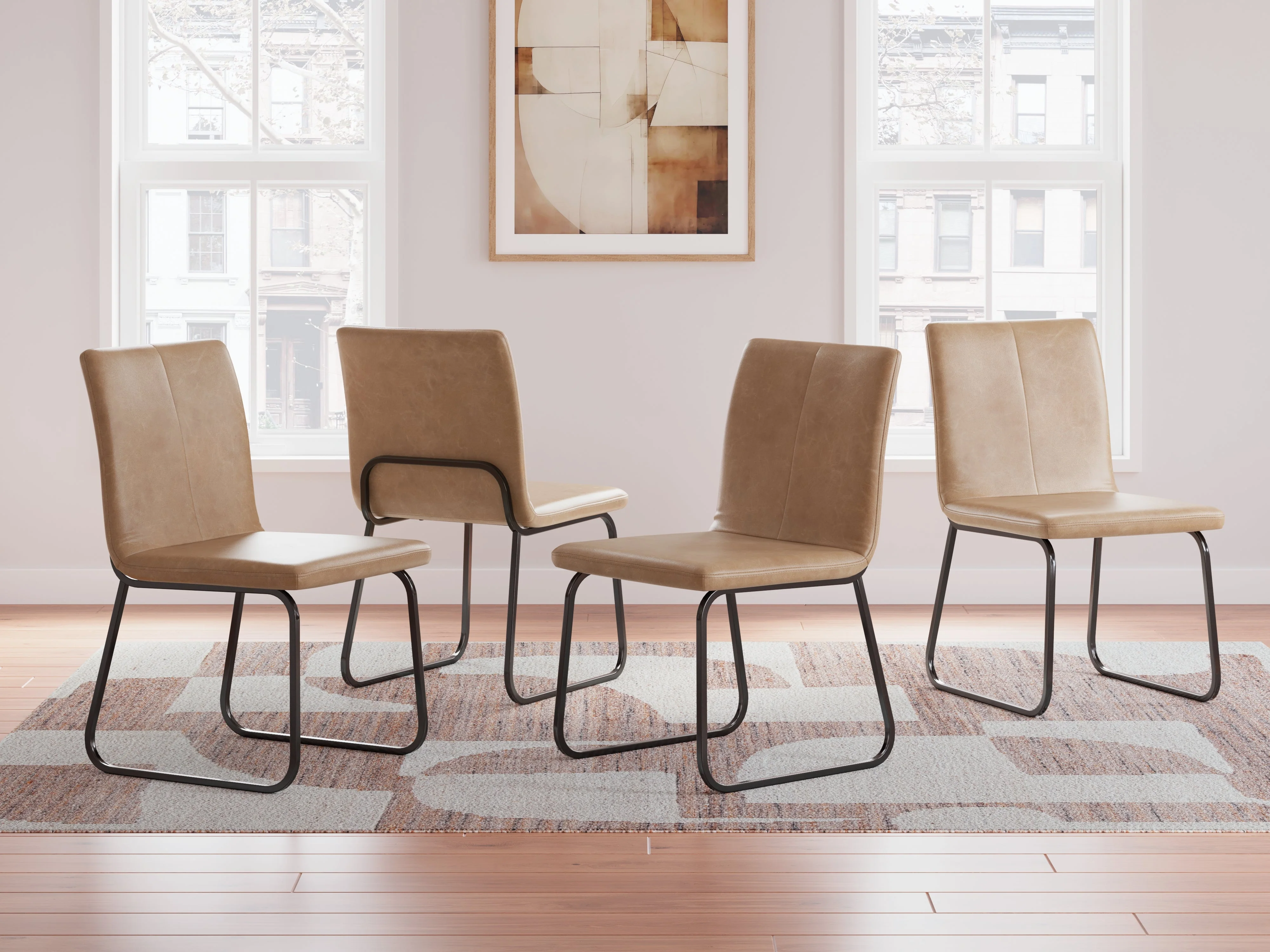 Pharwynn Brown and Black Dining Chair (Set of 4) - Image 4