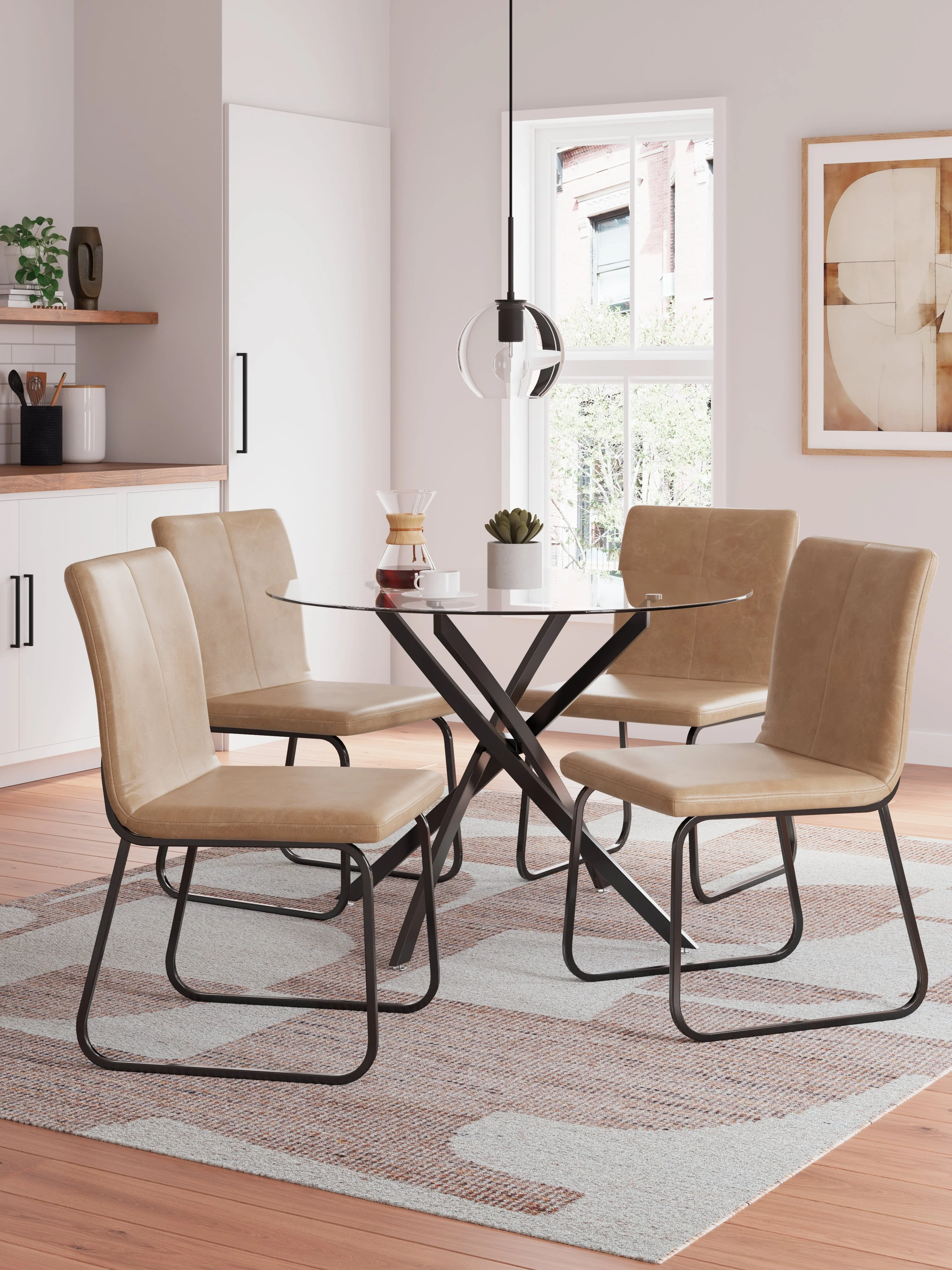 Pharwynn Brown and Black Dining Chair (Set of 4) - Image 7