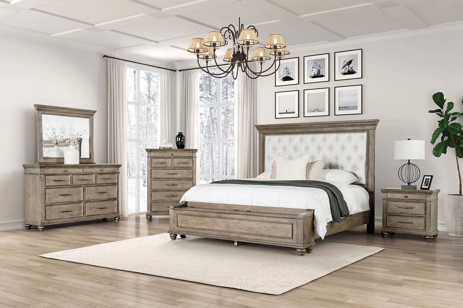 Philomath Aged Oak Queen Bed - Image 5