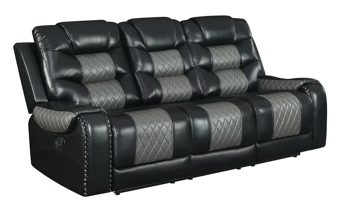 Phoenix II Black Reclining Living Room Set - Image 2