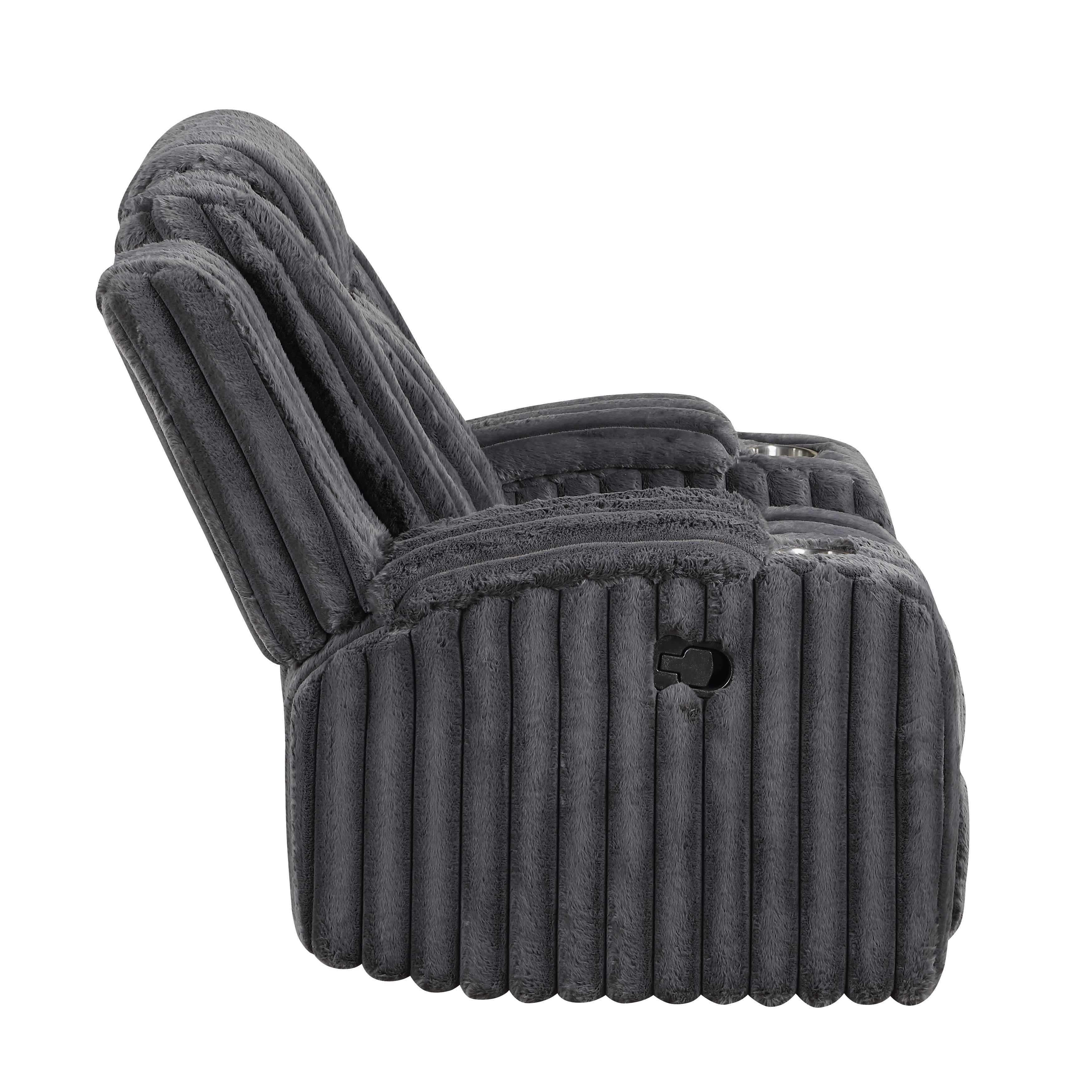Phyllis Dark Gray 3-Piece Reclining Living Room Set - Image 13