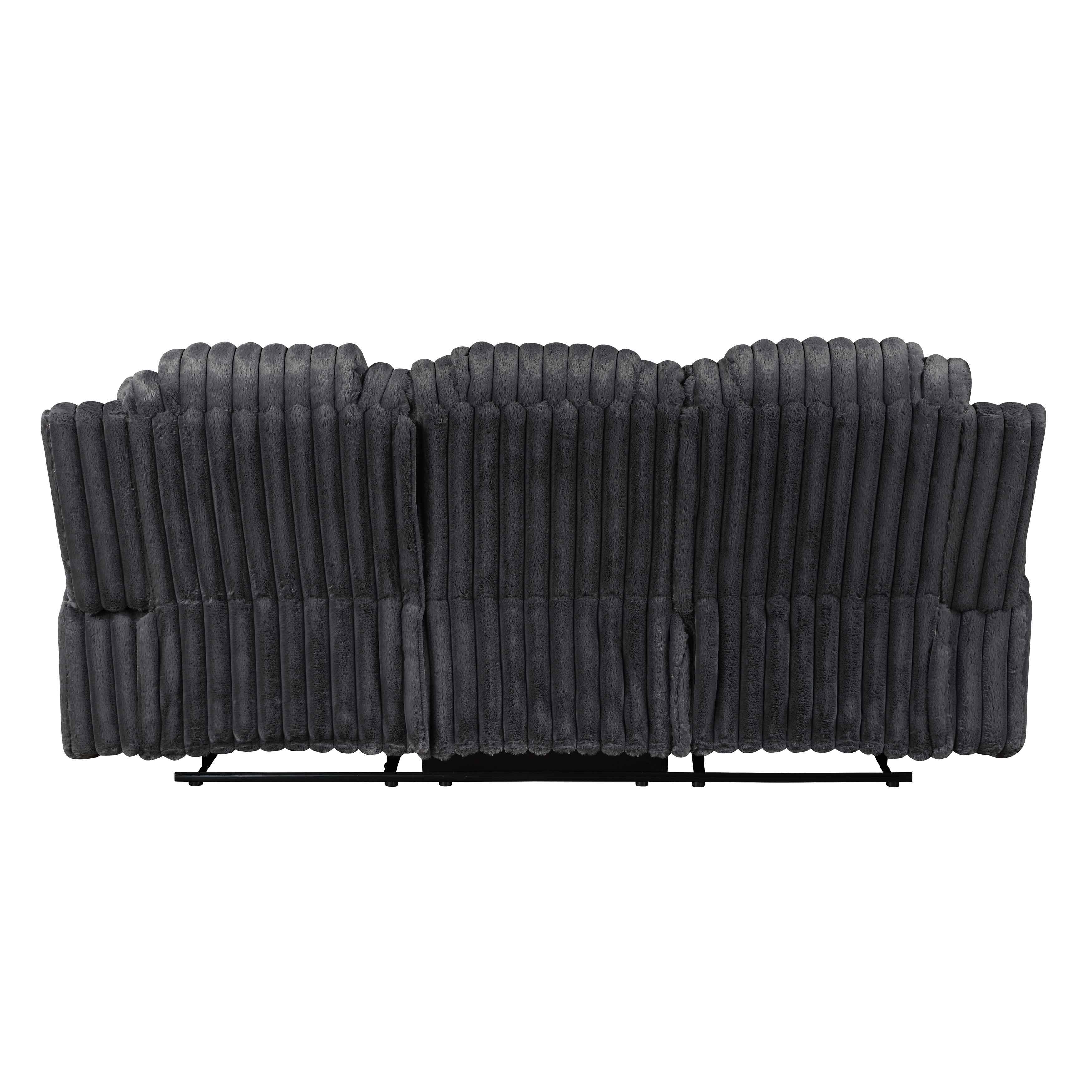 Phyllis Dark Gray 3-Piece Reclining Living Room Set - Image 4