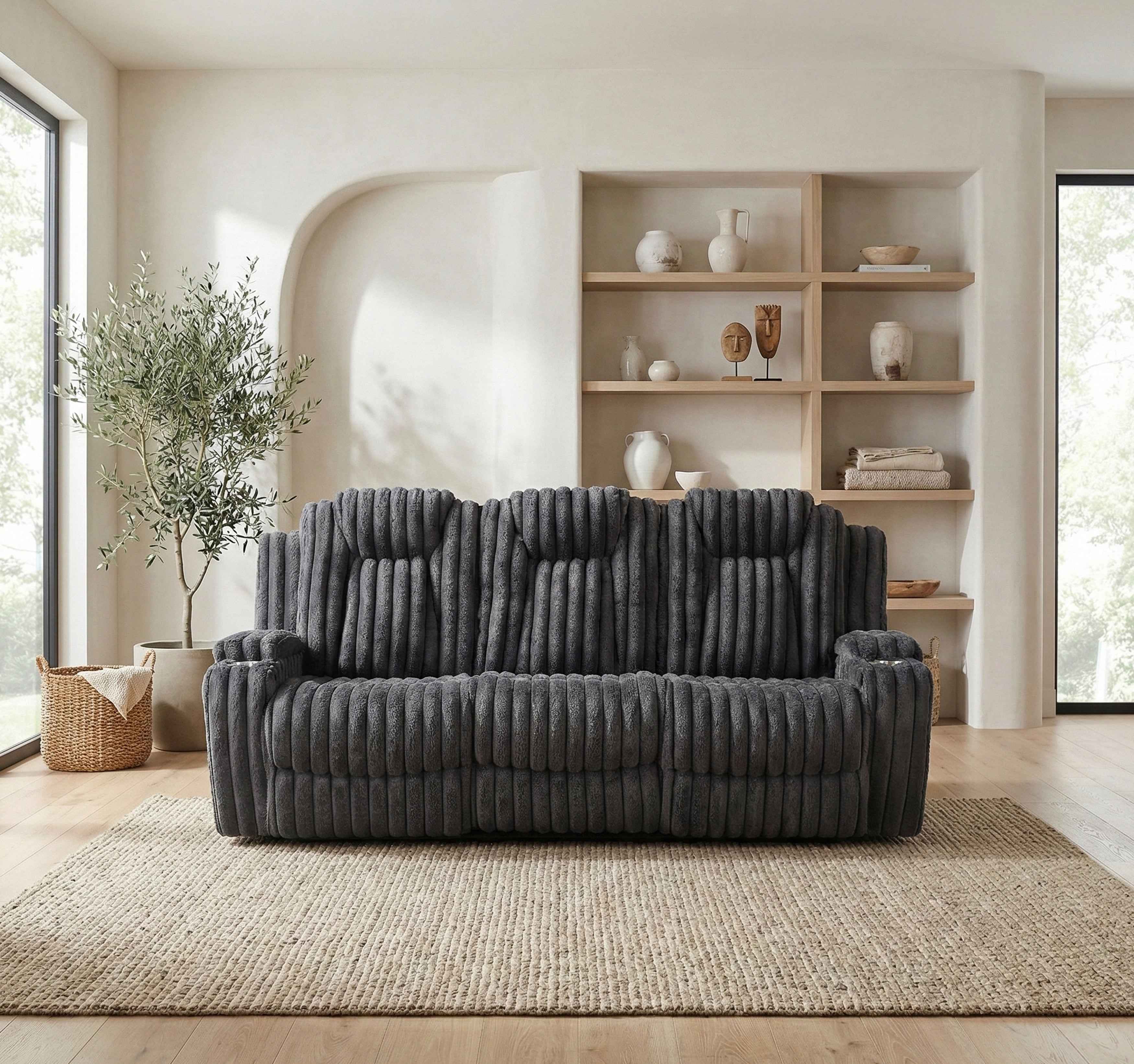 Phyllis Dark Gray Double Reclining Sofa - Image 10