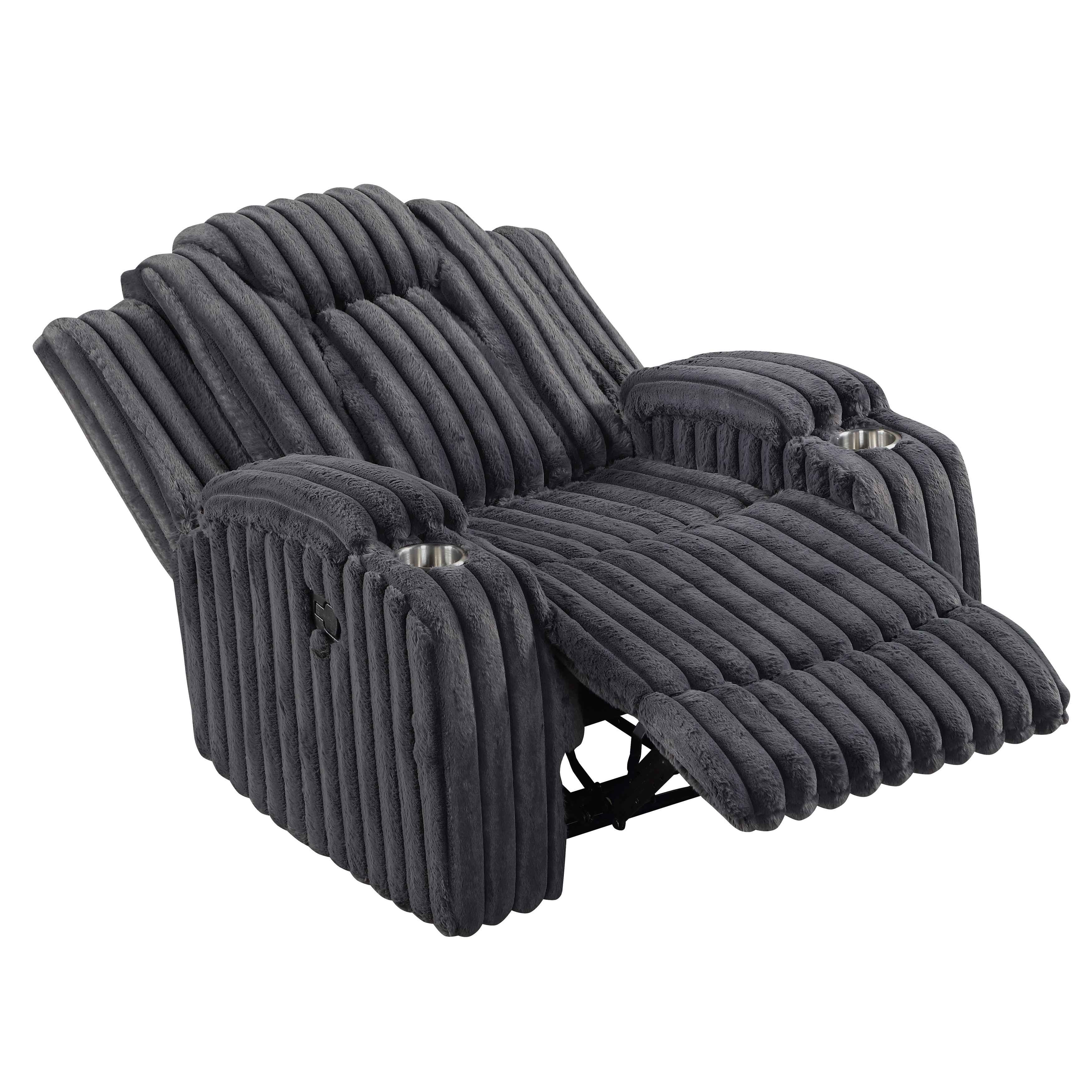 Phyllis Dark Gray Reclining Chair - Image 7