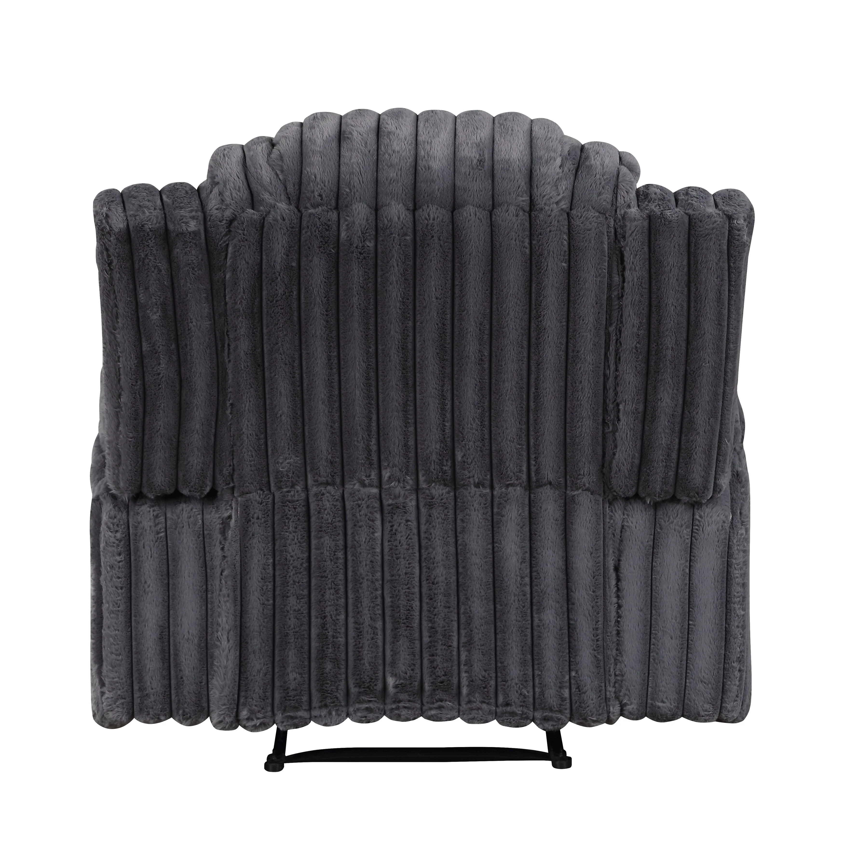 Phyllis Dark Gray Reclining Chair with Cup Holders - Image 5