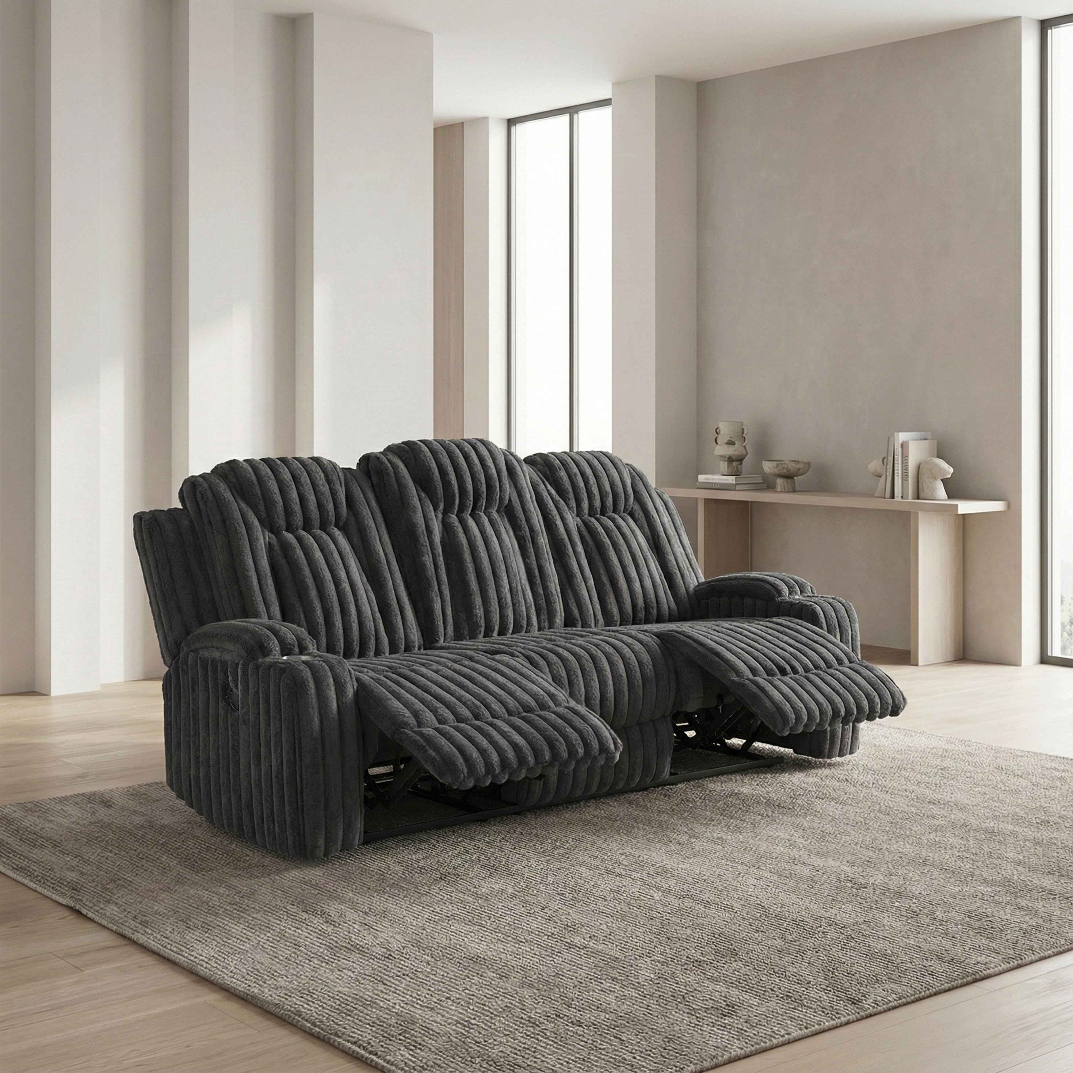 Phyllis Dark Gray Reclining Living Room Set - Image 24