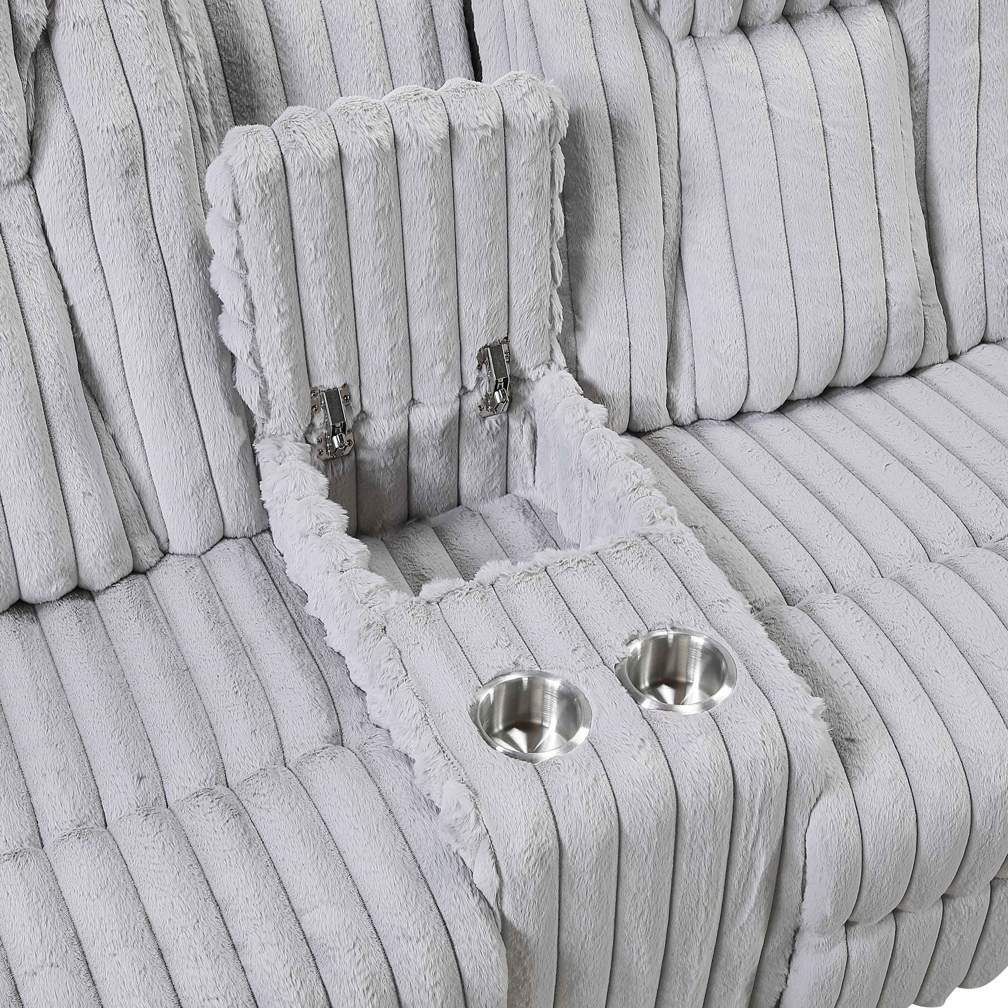 Phyllis Light Gray 3-Piece Reclining Living Room Set - Image 10