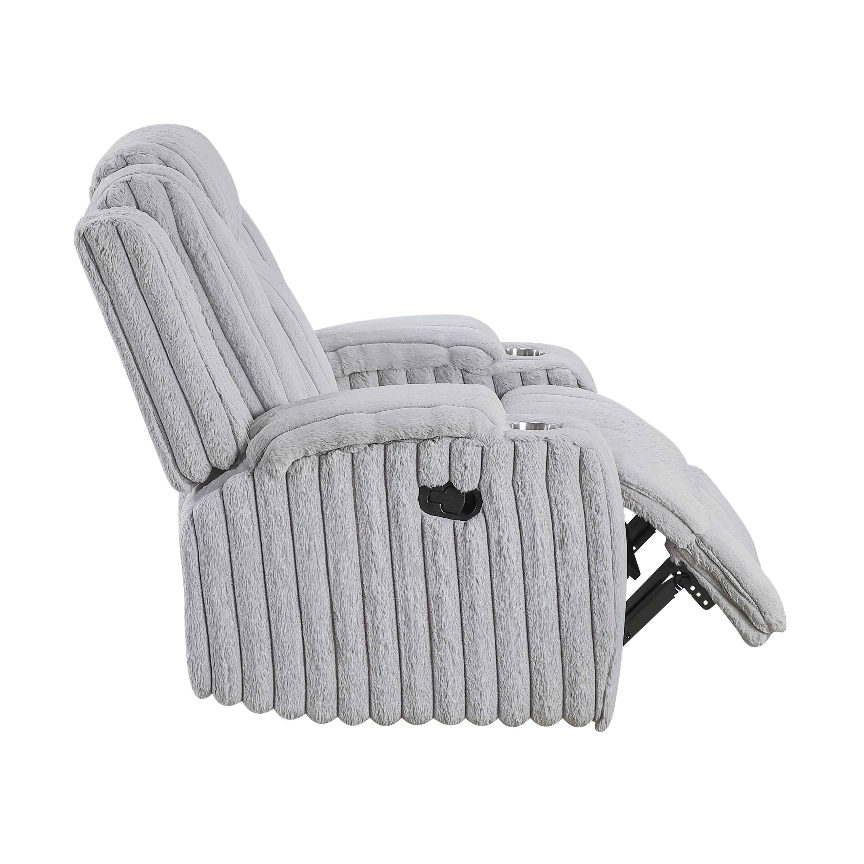 Phyllis Light Gray 3-Piece Reclining Living Room Set - Image 19