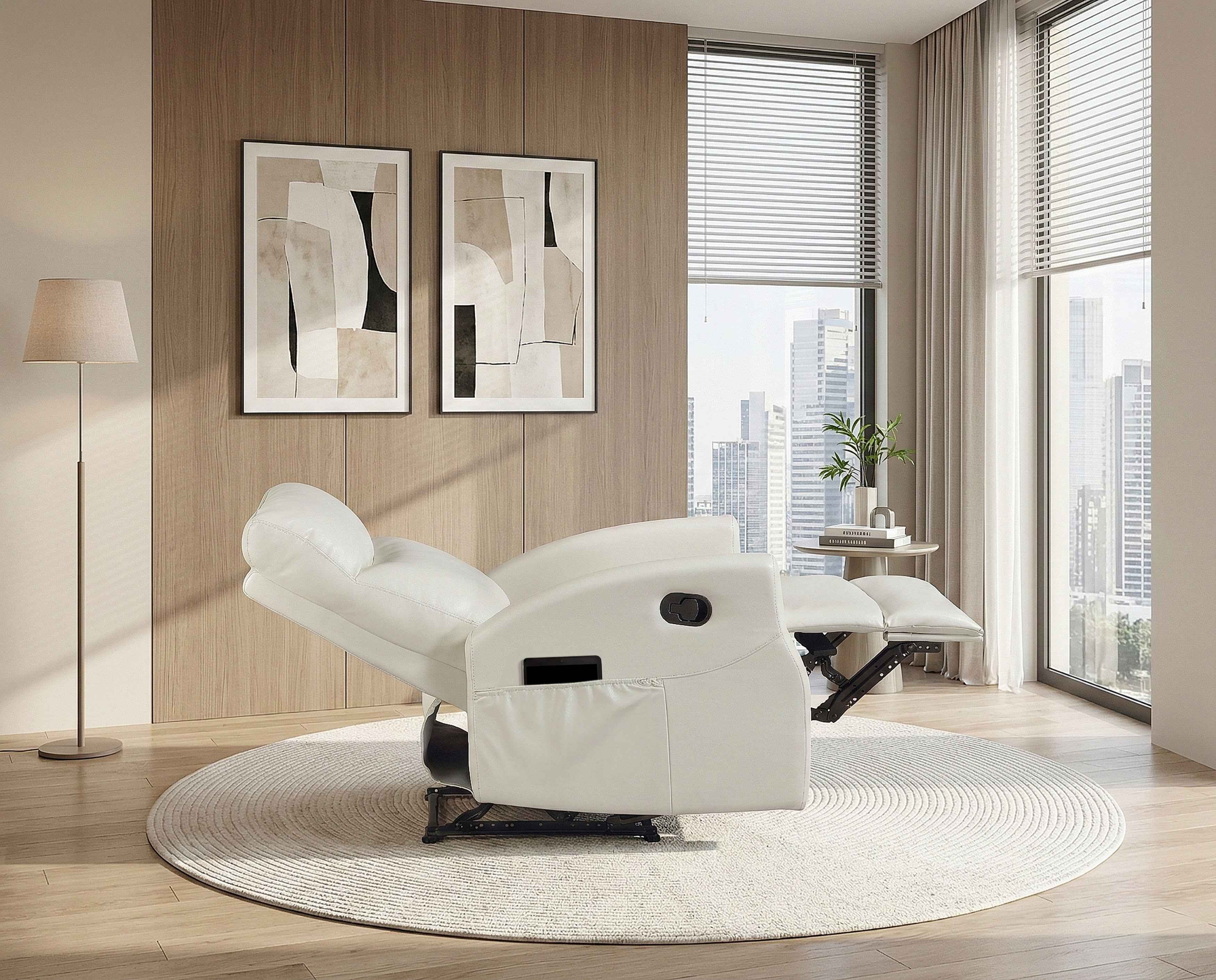 Phyllis Light Gray Double Reclining Loveseat with Center Console - Image 36